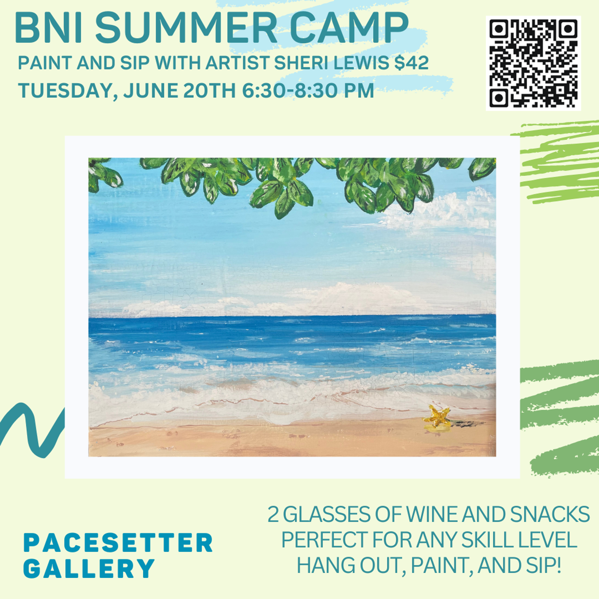 BNI SUMMER CAMP PAINT AND SIP by Pacesetter Merchandise