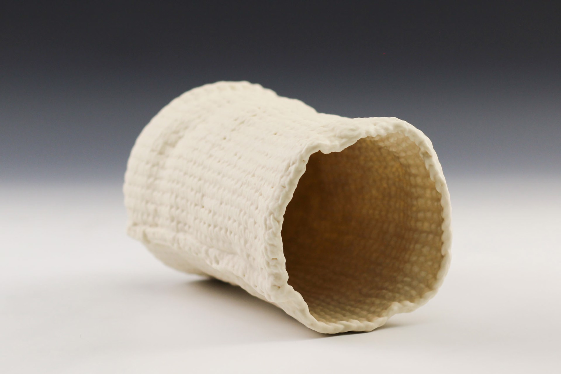 Tall Tunisian Crochet Vessel by Lisa Belsky