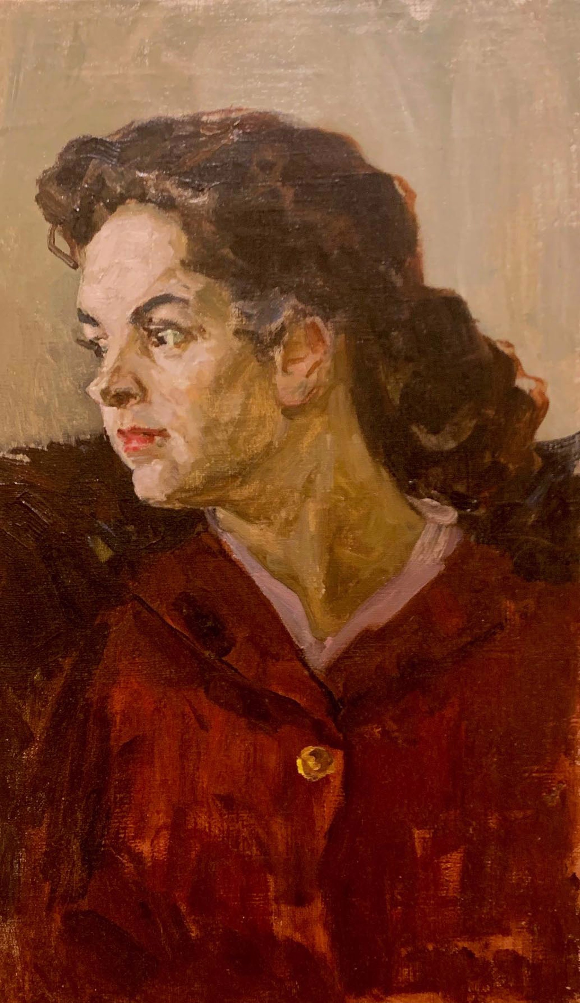 Woman in Red by Nikolai Esalov