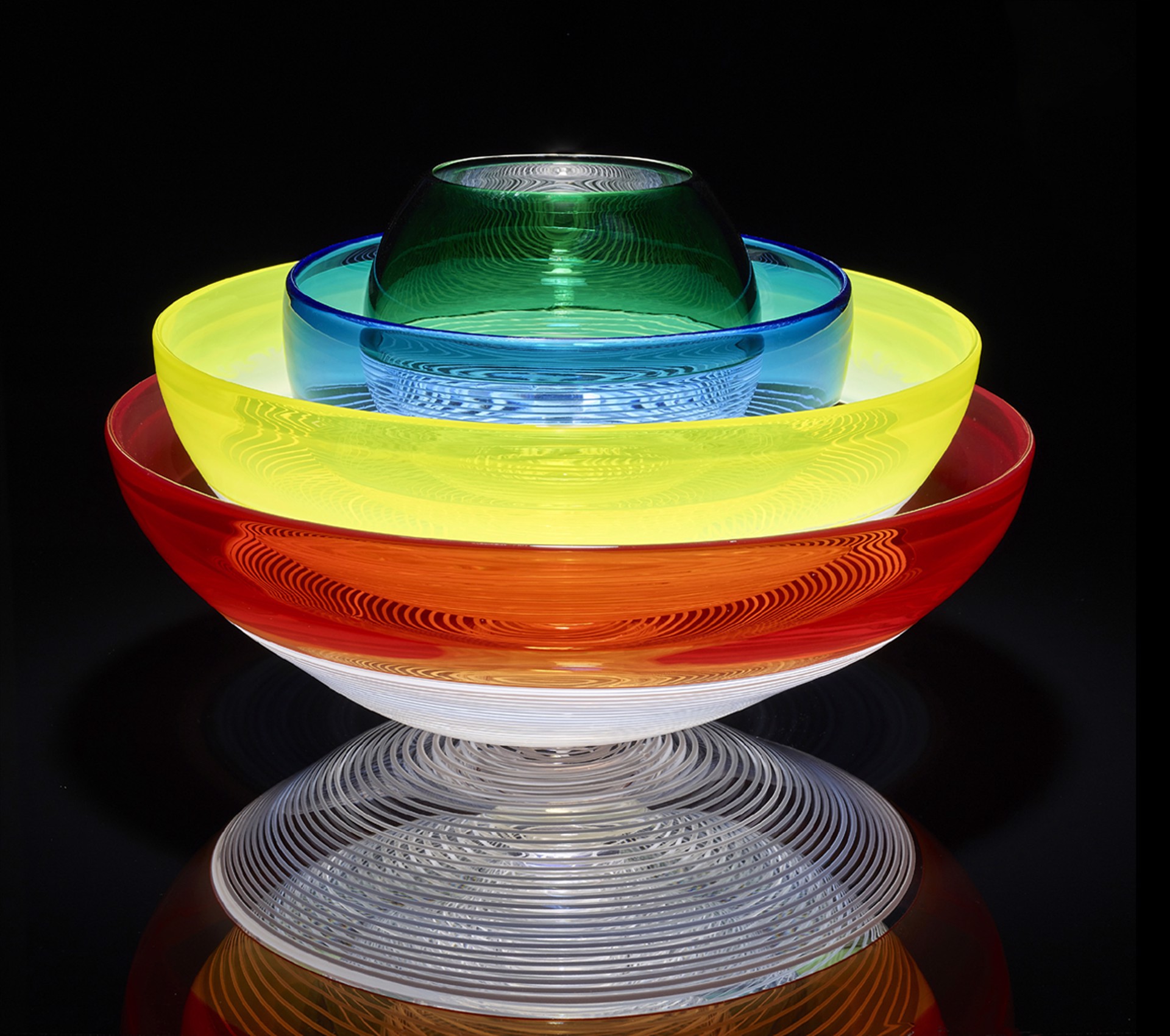 Emerald Green Nesting Bowl by Michael Moran