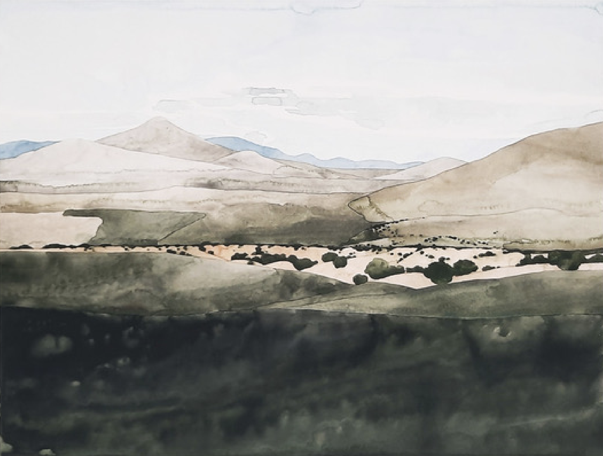 Hills of La Cienega Two by Stan Berning