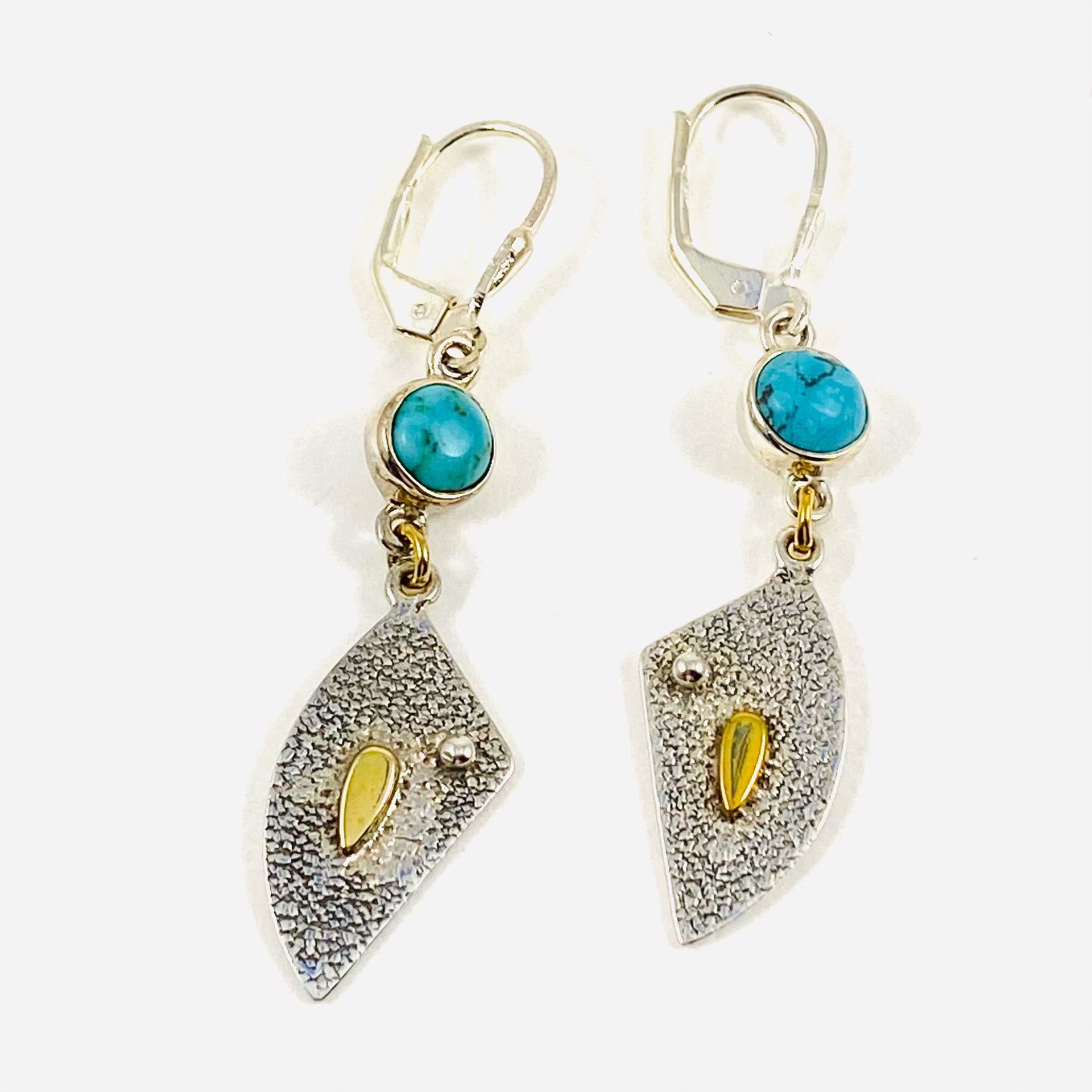 Onyx, Amethyst, Moonstone Brass Accent Earrings MONSE-3077 by Monica Mehta
