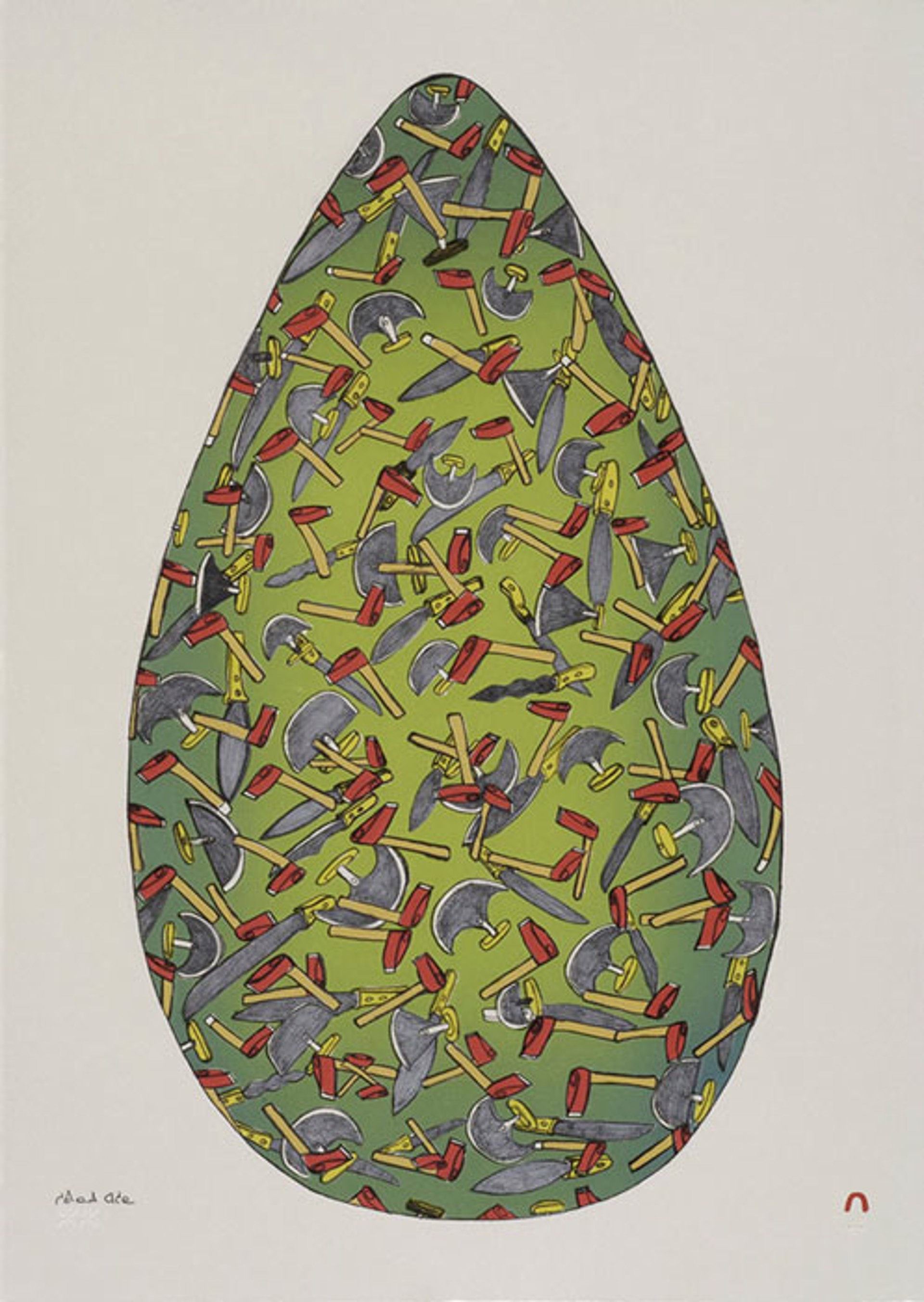 Inuit Print: Egg - 2006 by Shuvinai Ashoona