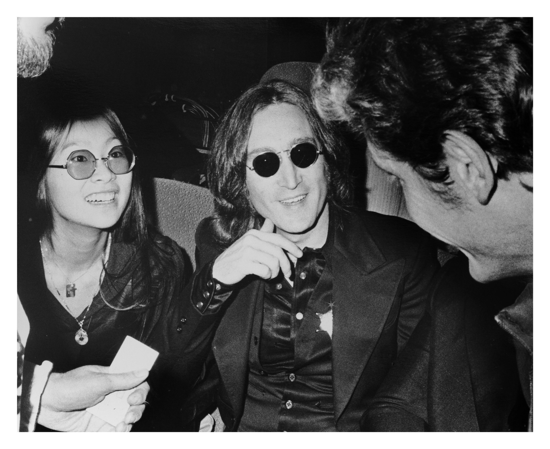 John Lennon and May Pang by Ron Galella