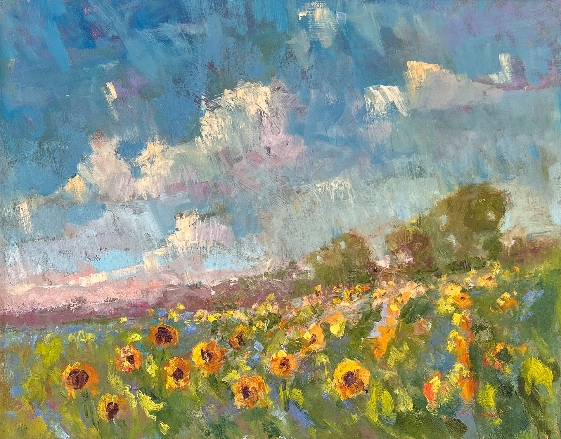 Sunflowers in the Clouds by Karen Hewitt Hagan