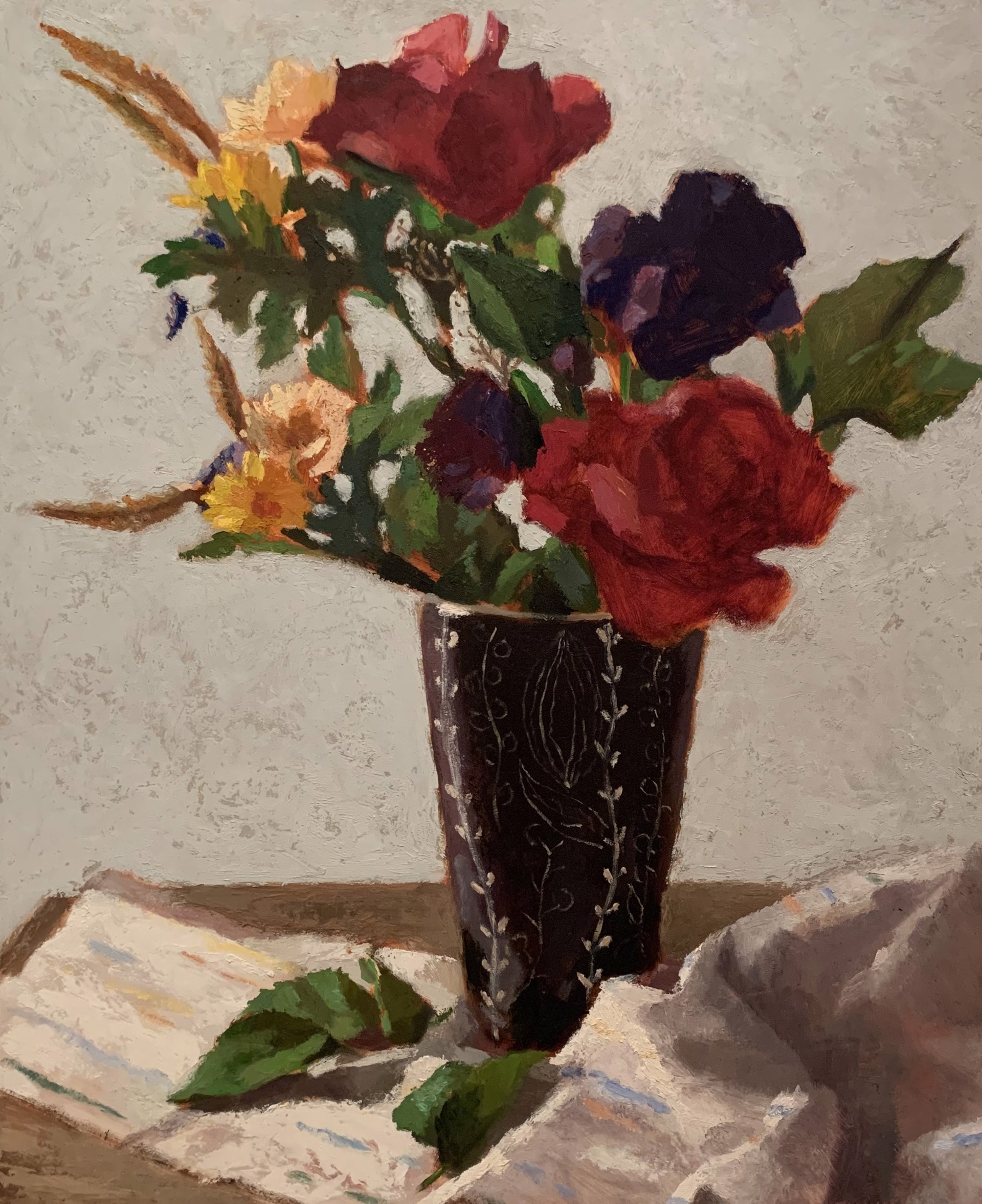 Flowers in Modern Vase by John Flavin