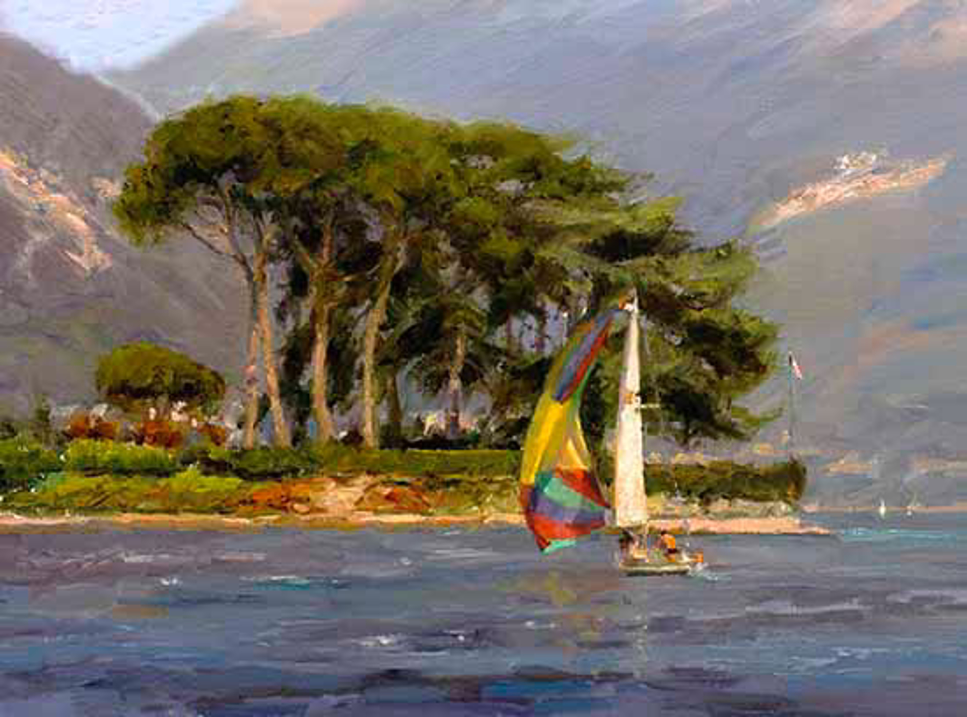 Afternoon Sail on Lake Como by Howard Friedland, OPAM