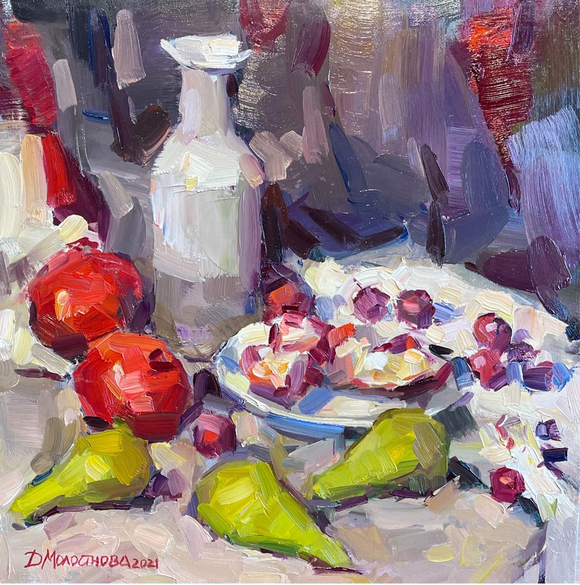 Three Pears by Daria Molostnova
