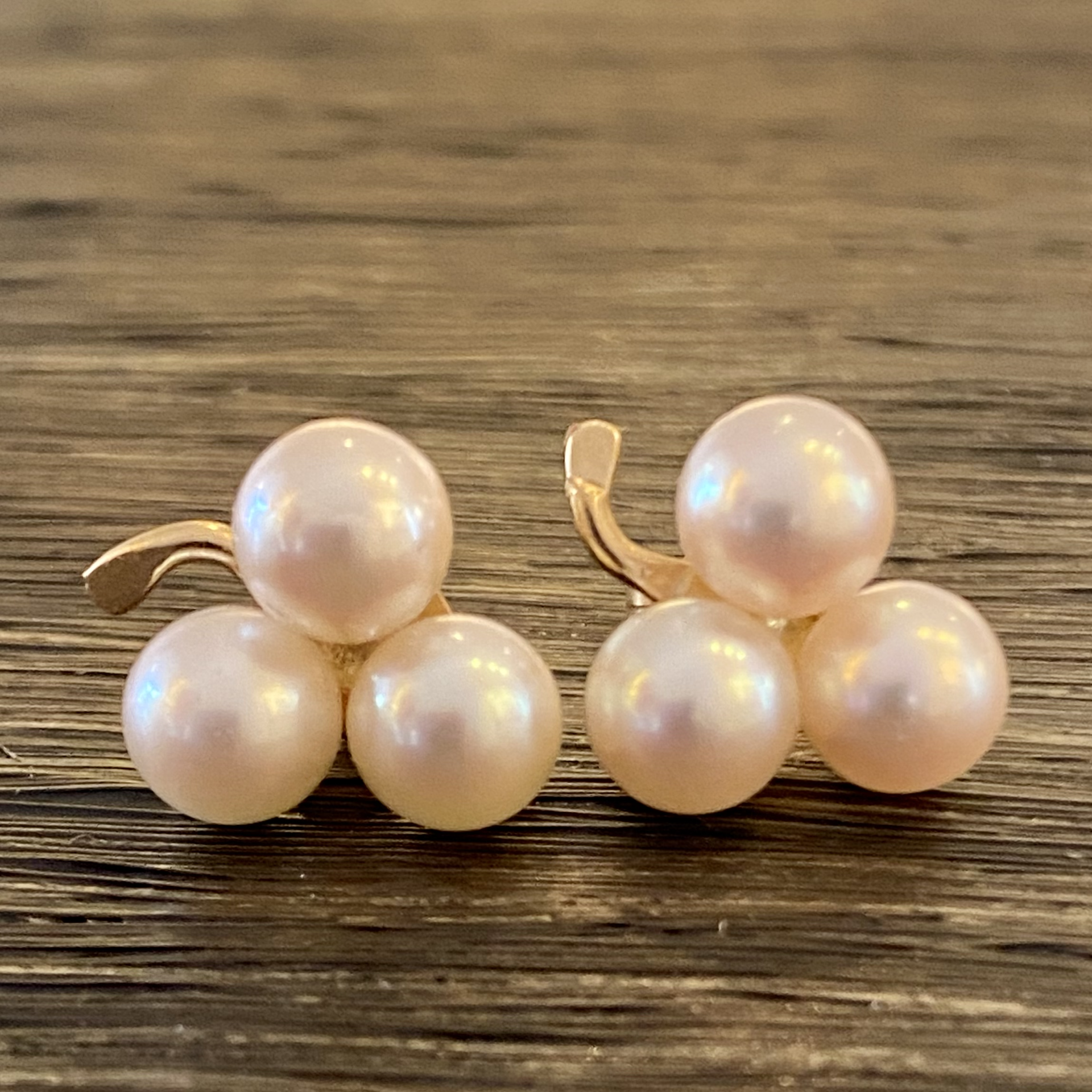 Triple Pearl Earrings by Sidney Soriano
