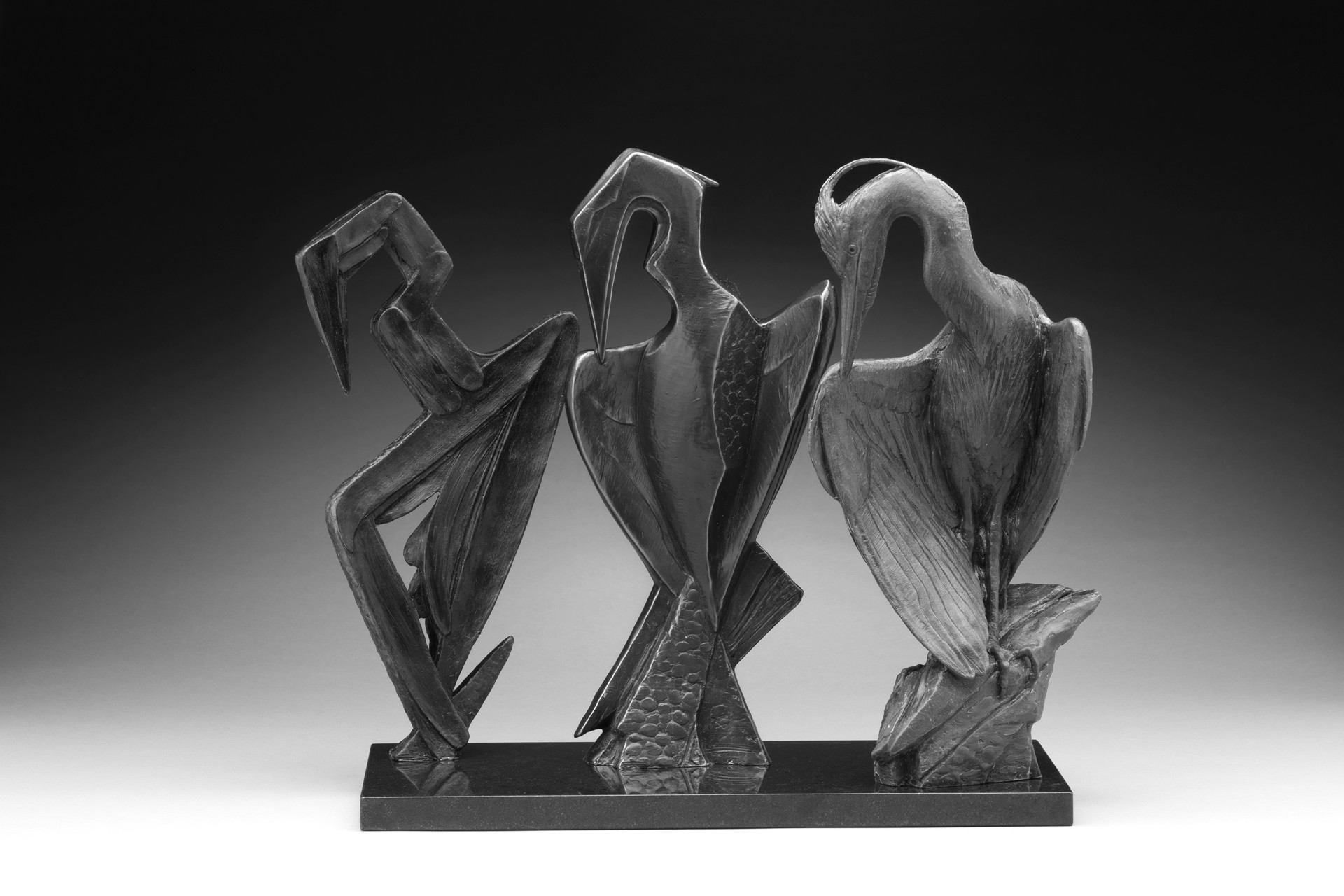 Three Graces (Great Blue Heron) by Kent Ullberg