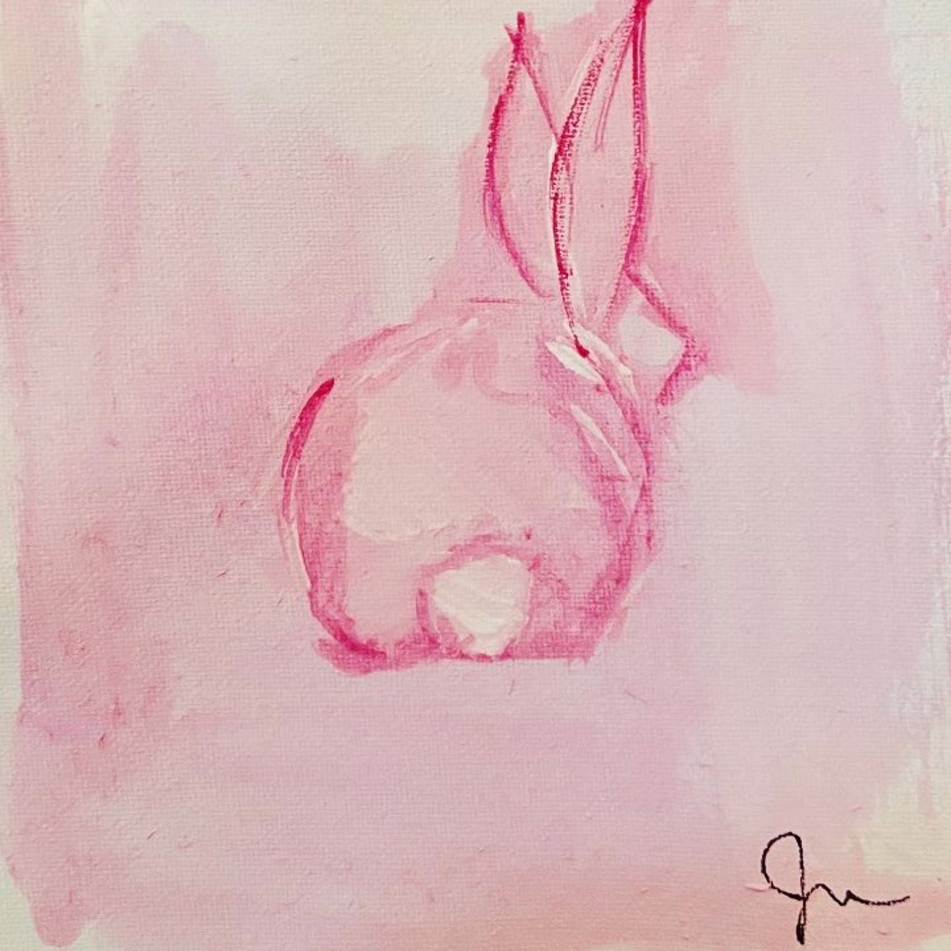 Pink Bunny 2 by Jane Schulz