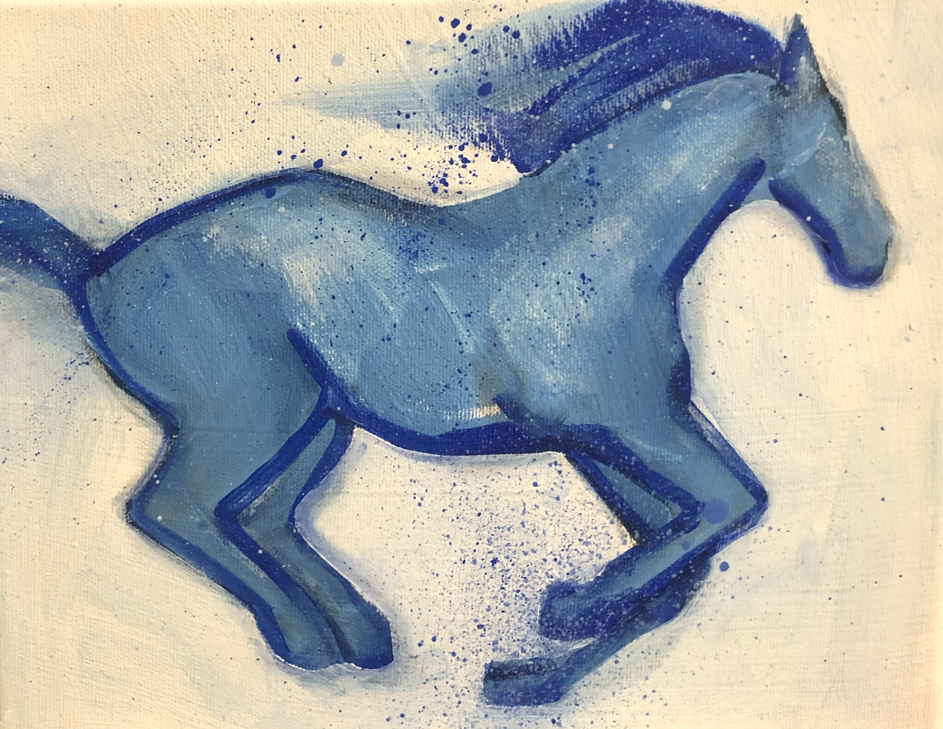 Small Blue Horse Study #9 by Melissa Auberty
