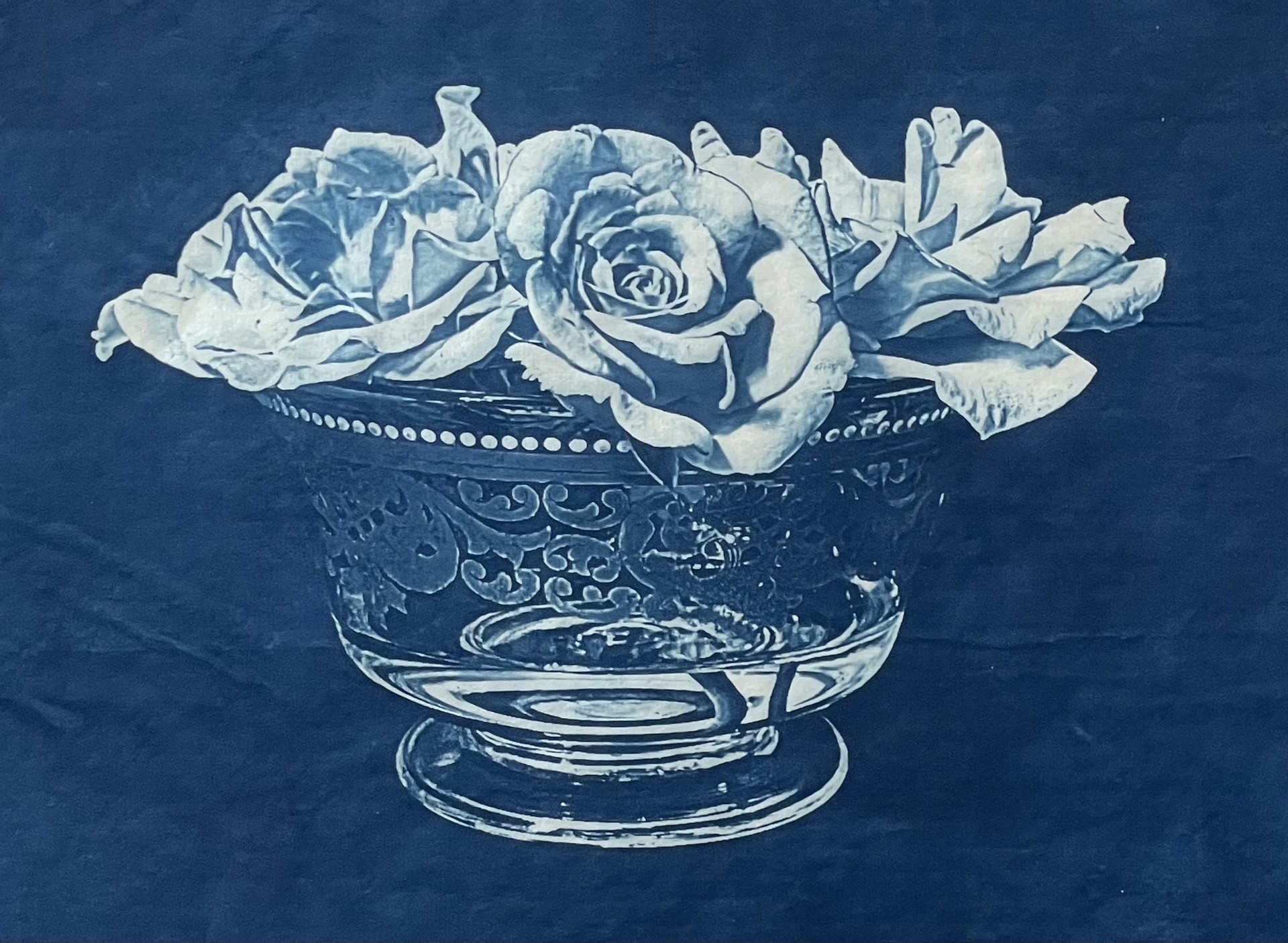 Venetian Glass & Roses by Claudia Hollister