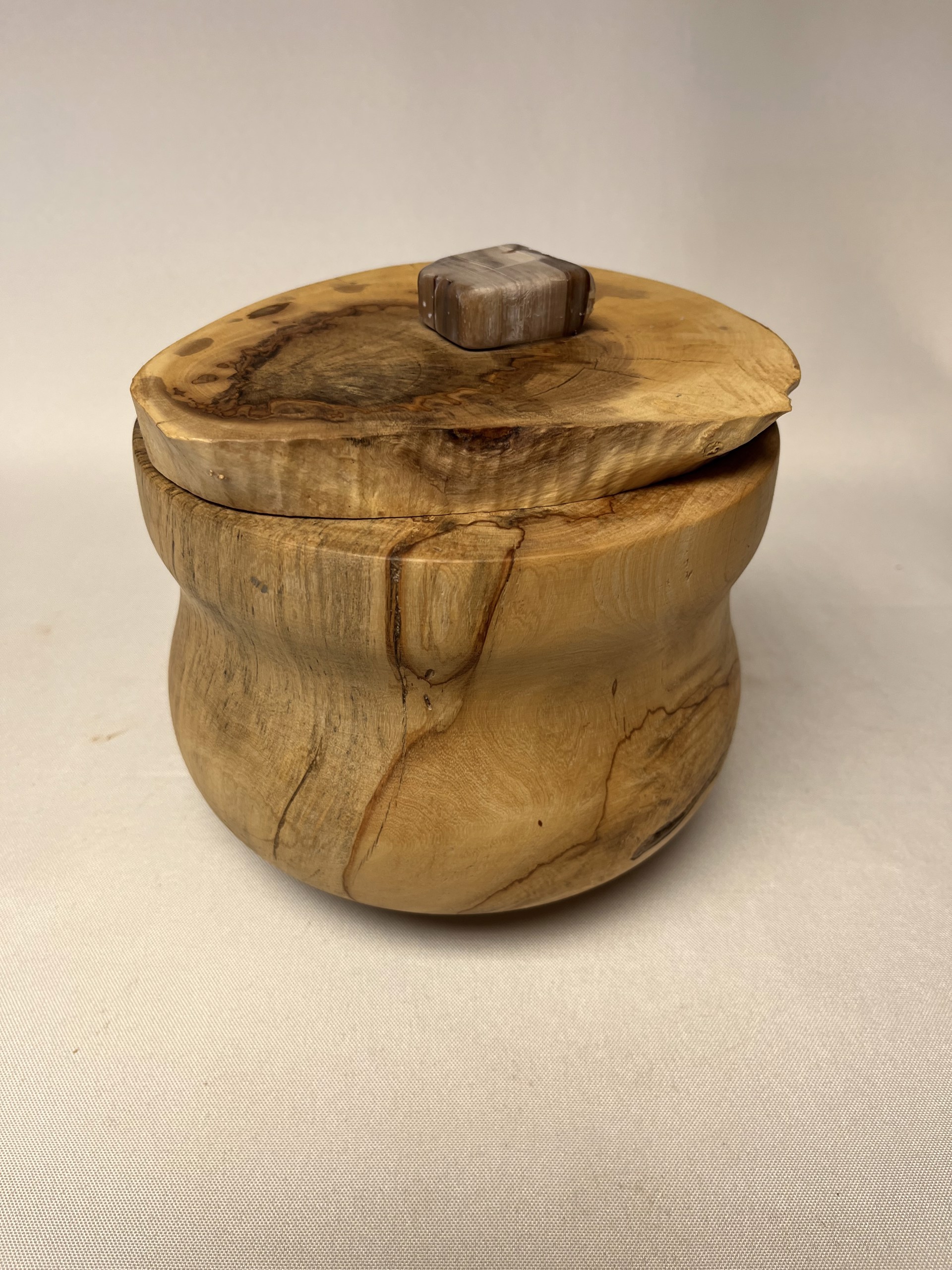 Turned Wood Jar W/Lid #17-11 by Rick Squires