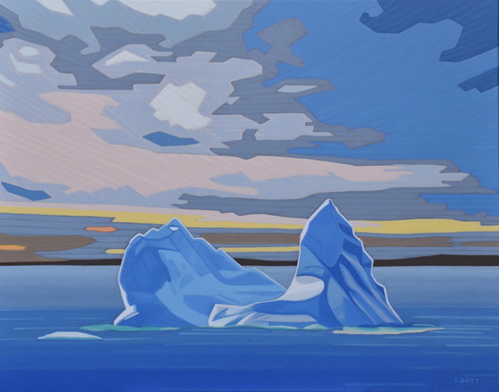 Clouds Over Iceberg at Davis Strait by Sharon Bott