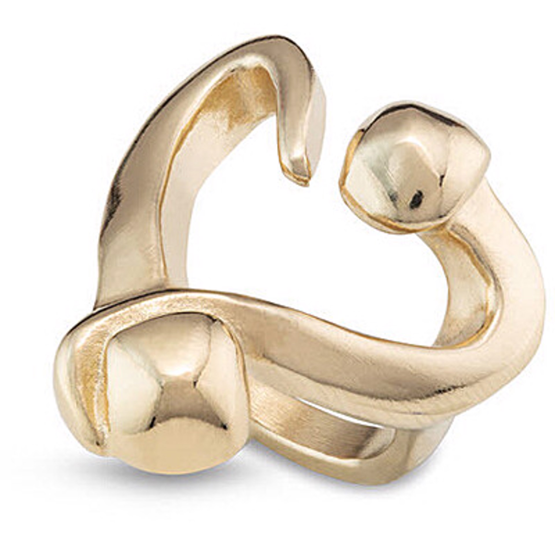 9453 Gold Carved Heart Ring by UNO DE 50