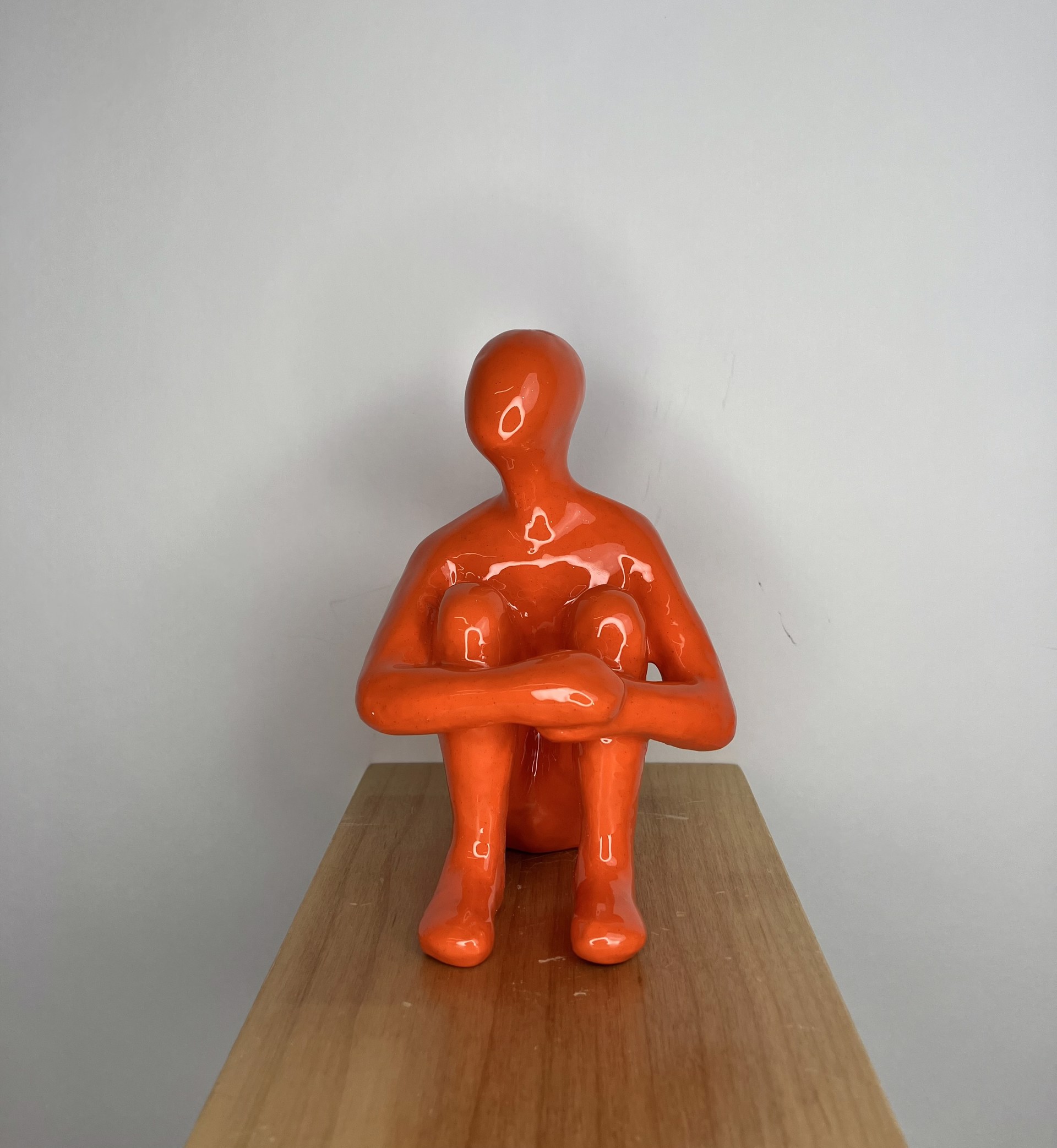 Seated Male Climber 31-D ~ Position 31 in color Orange by Ancizar Marin