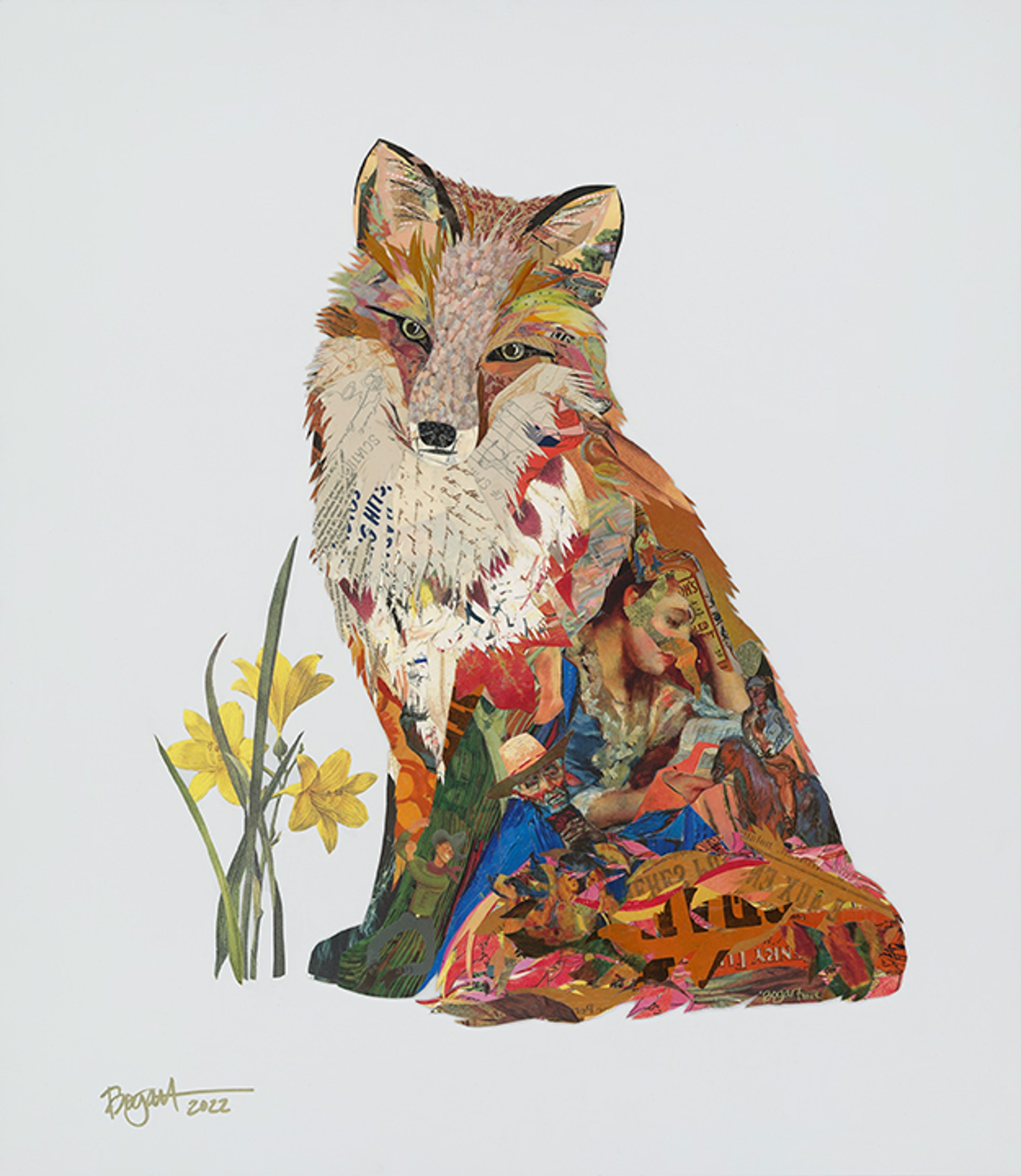 Flora the Fox (archival print) by Brenda Bogart