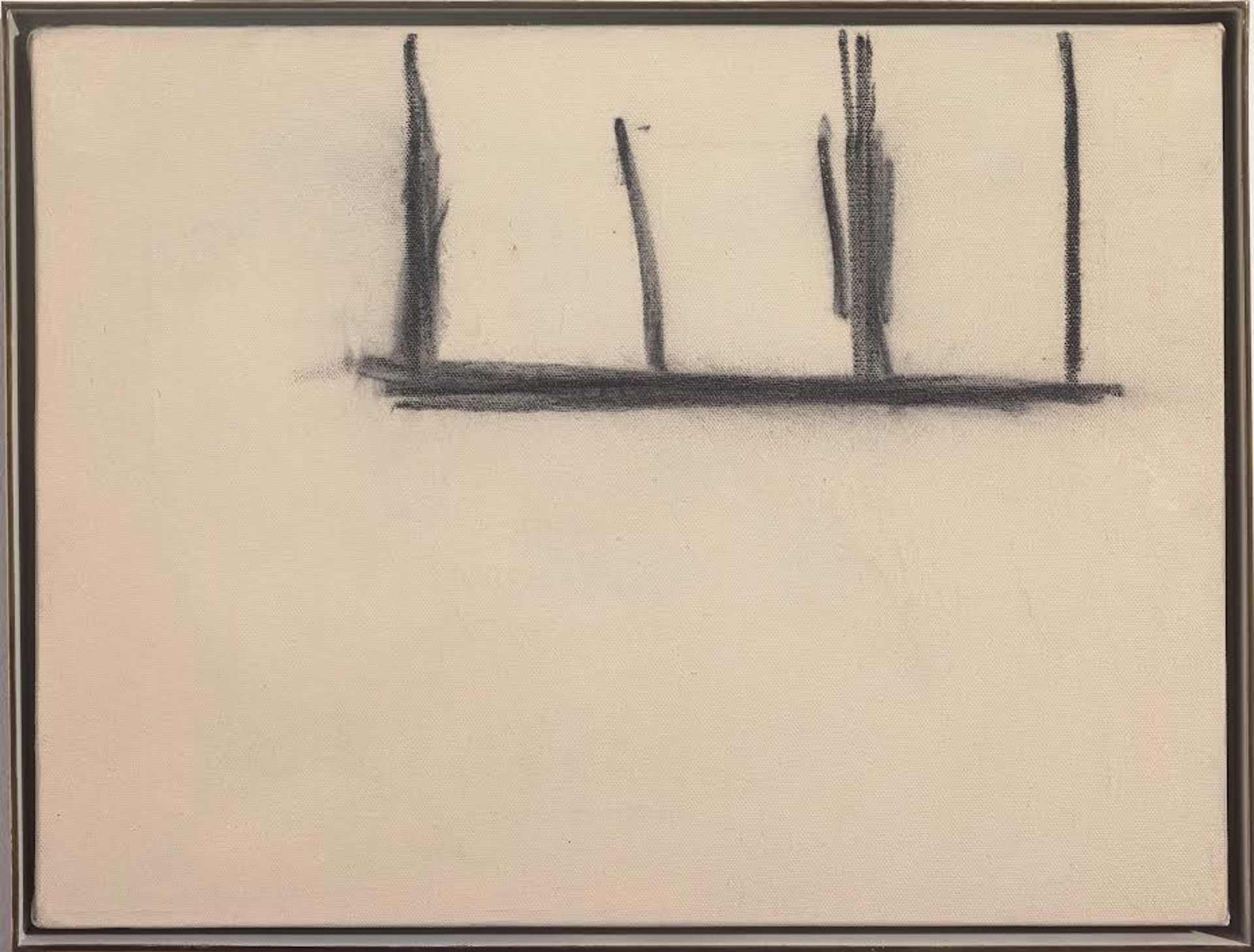 Open No. 140: Charcoal on Cream by Robert Motherwell