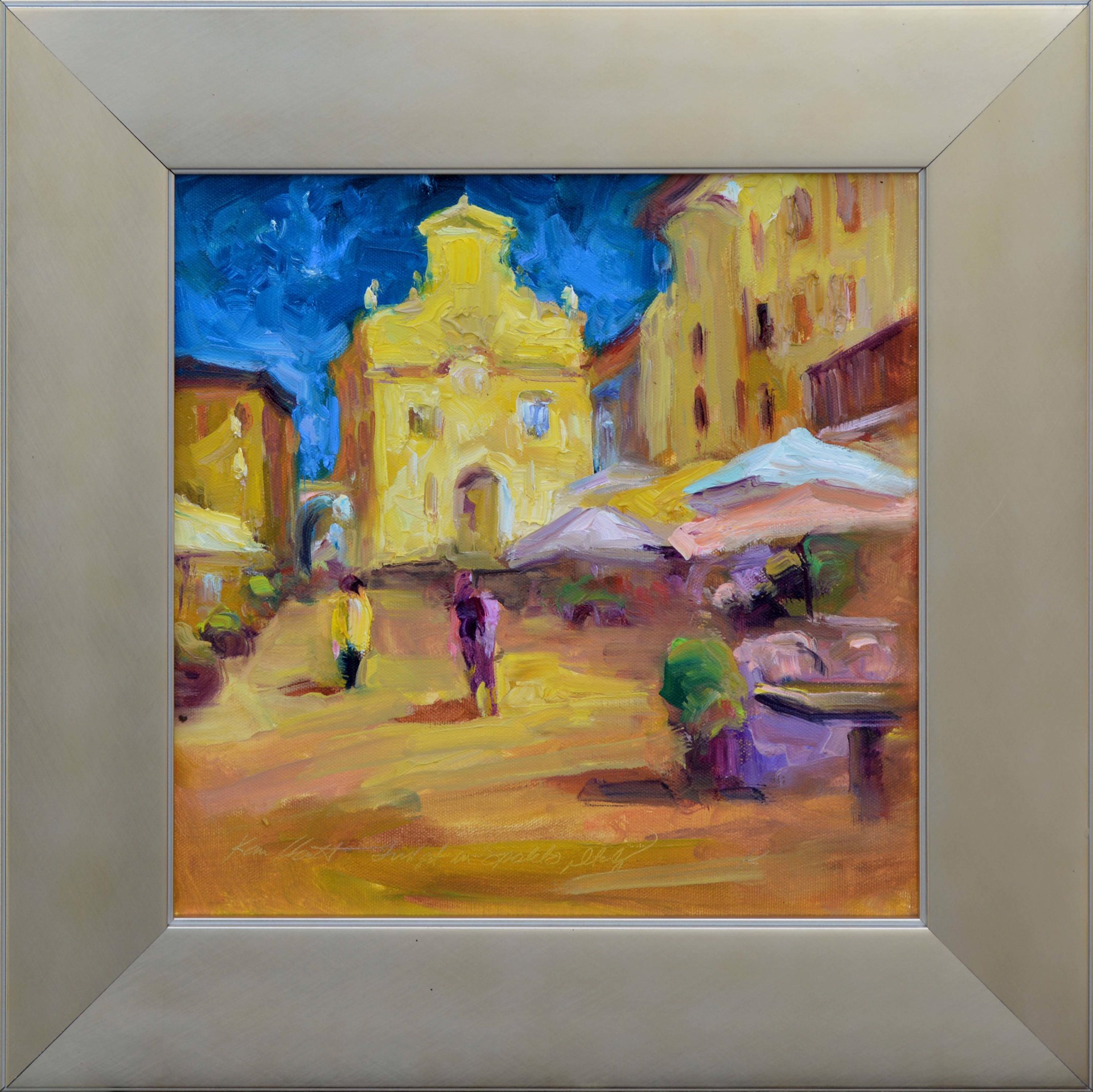 "Twilight in Spoleto" original oil painting by Karen Hewitt Hagan