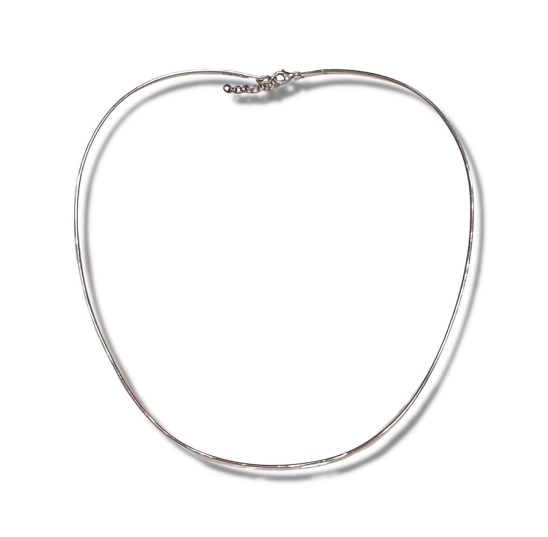 Necklace - Sterling Silver Neck Ring with Chain by Kai Cook