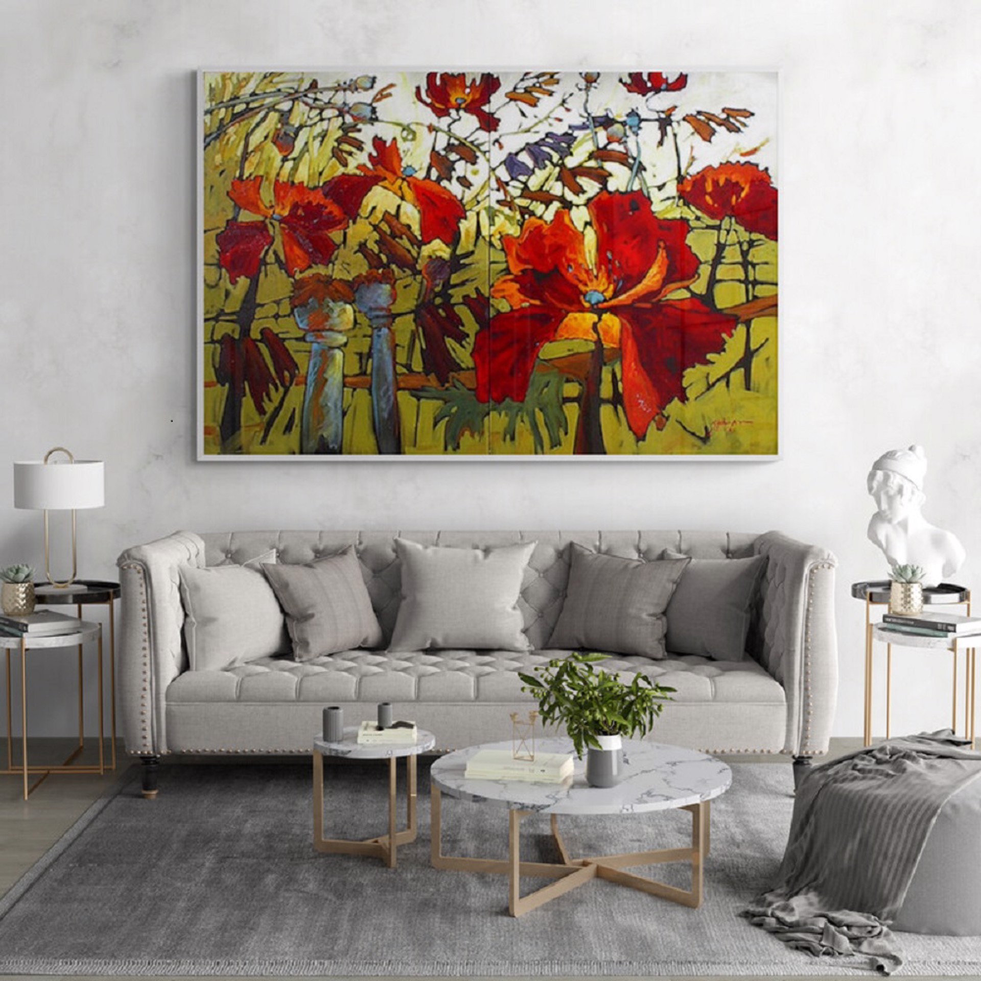 A Field You Go Back To -Diptych by Gail Johnson