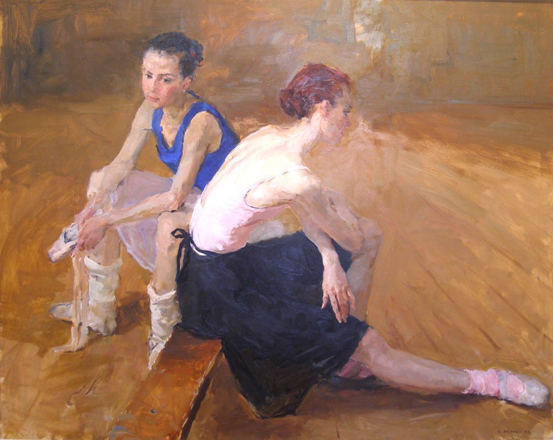 Two Ballerinas by Valeriy Gridnev