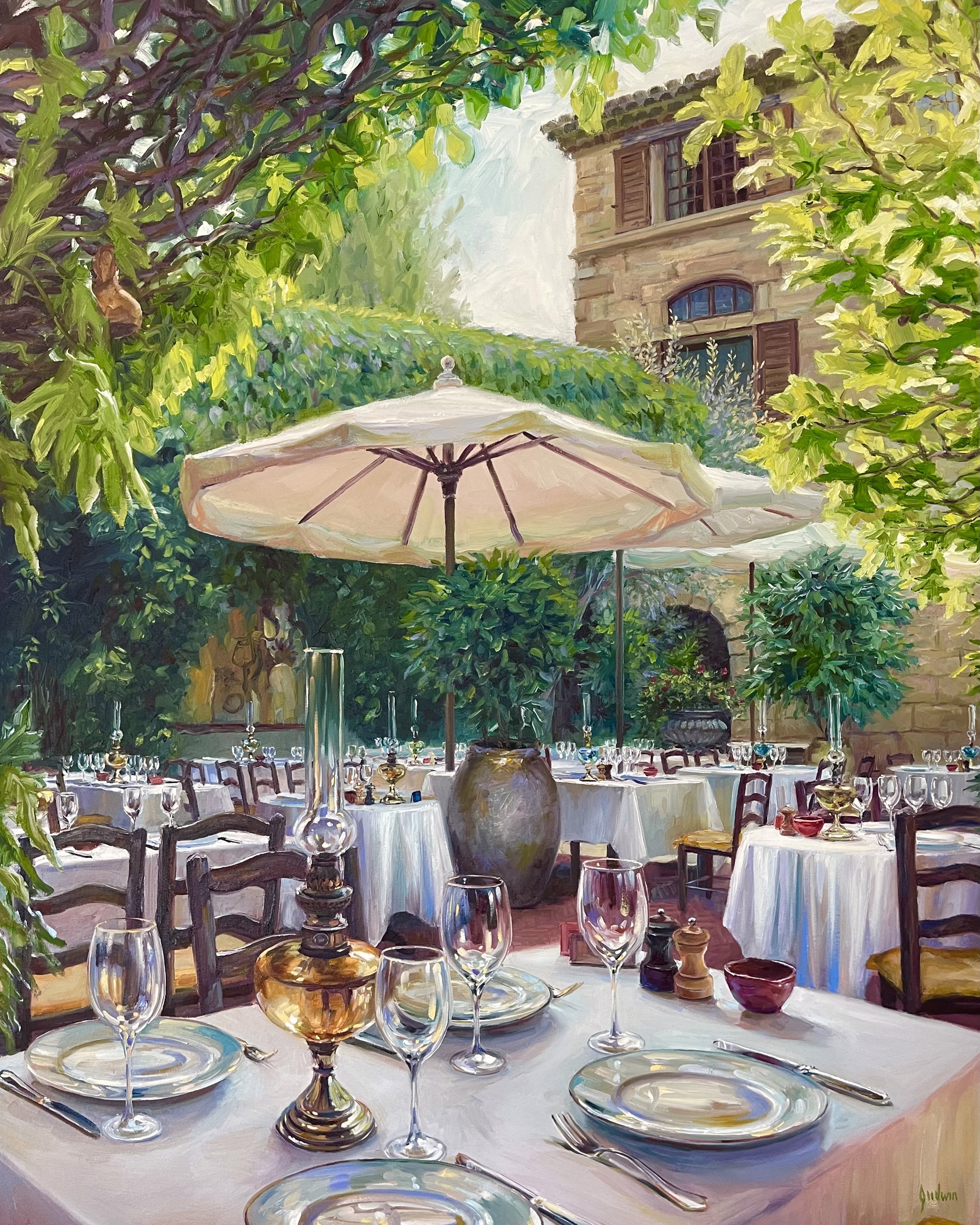 Enveloped in a Viney Alcove, La Colombe D’Or by Lindsay Goodwin