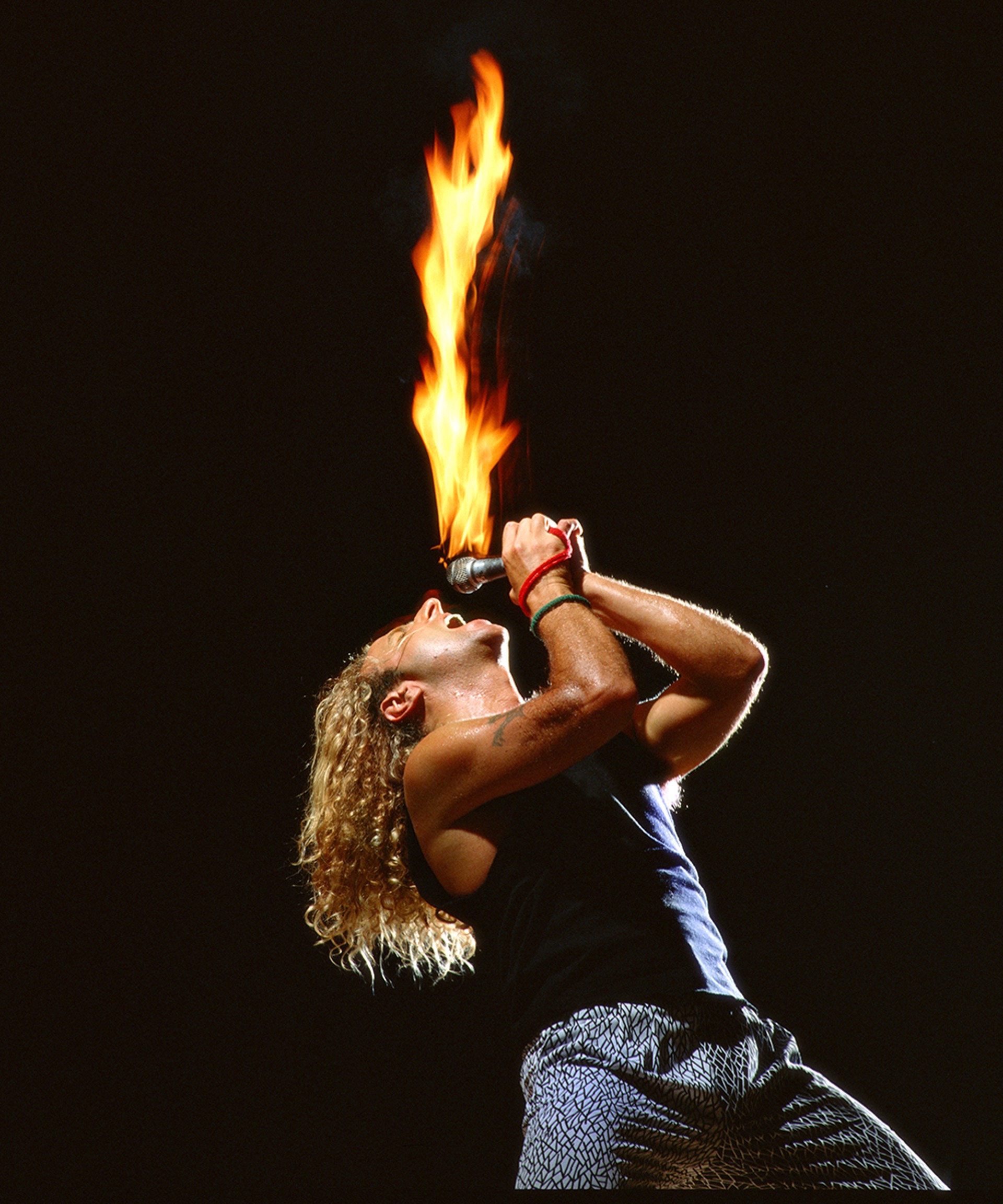 88077 Sammy Hagar Mic on Fire Color by Timothy White