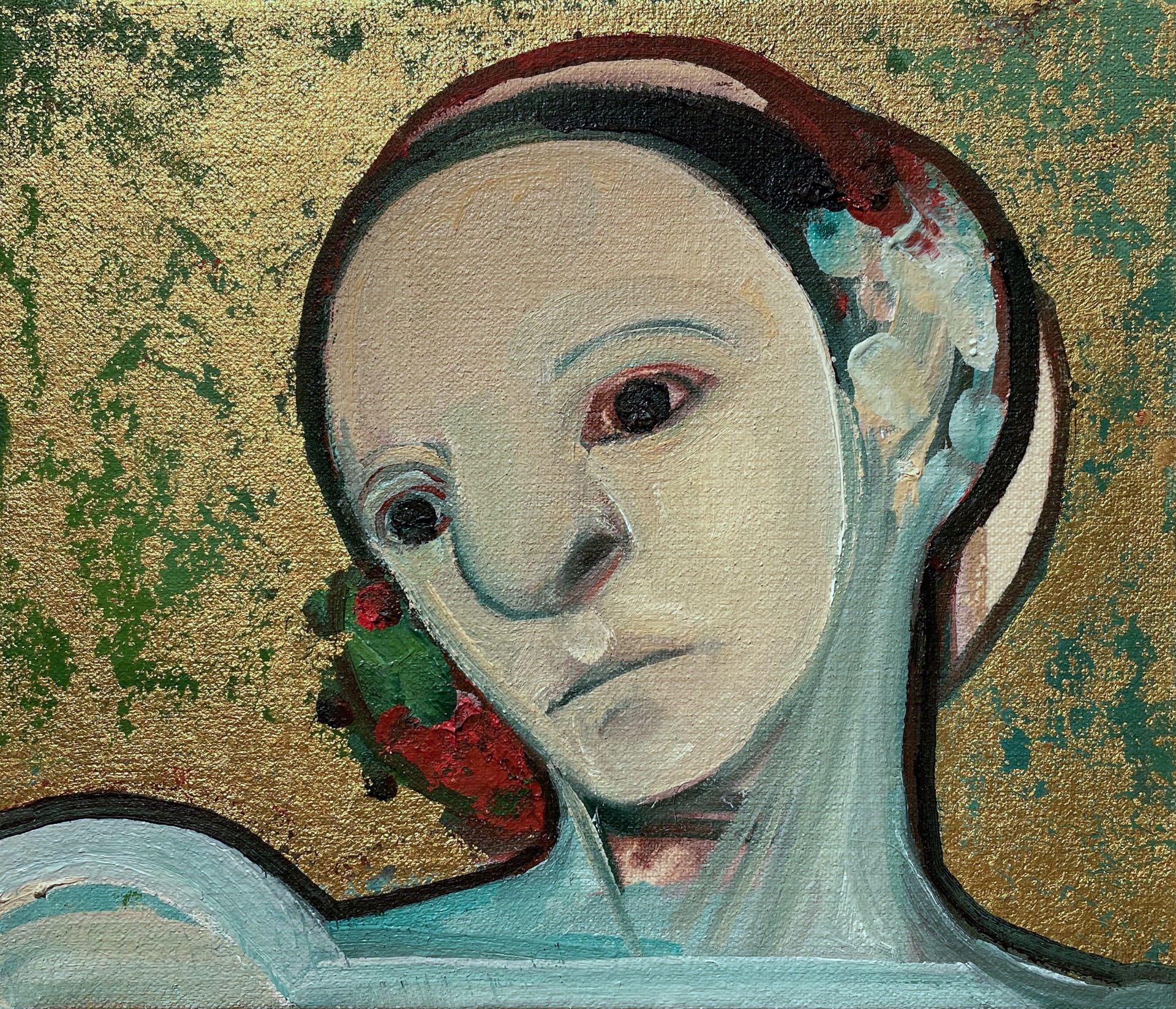 Head with Turquoise by Selina Trieff