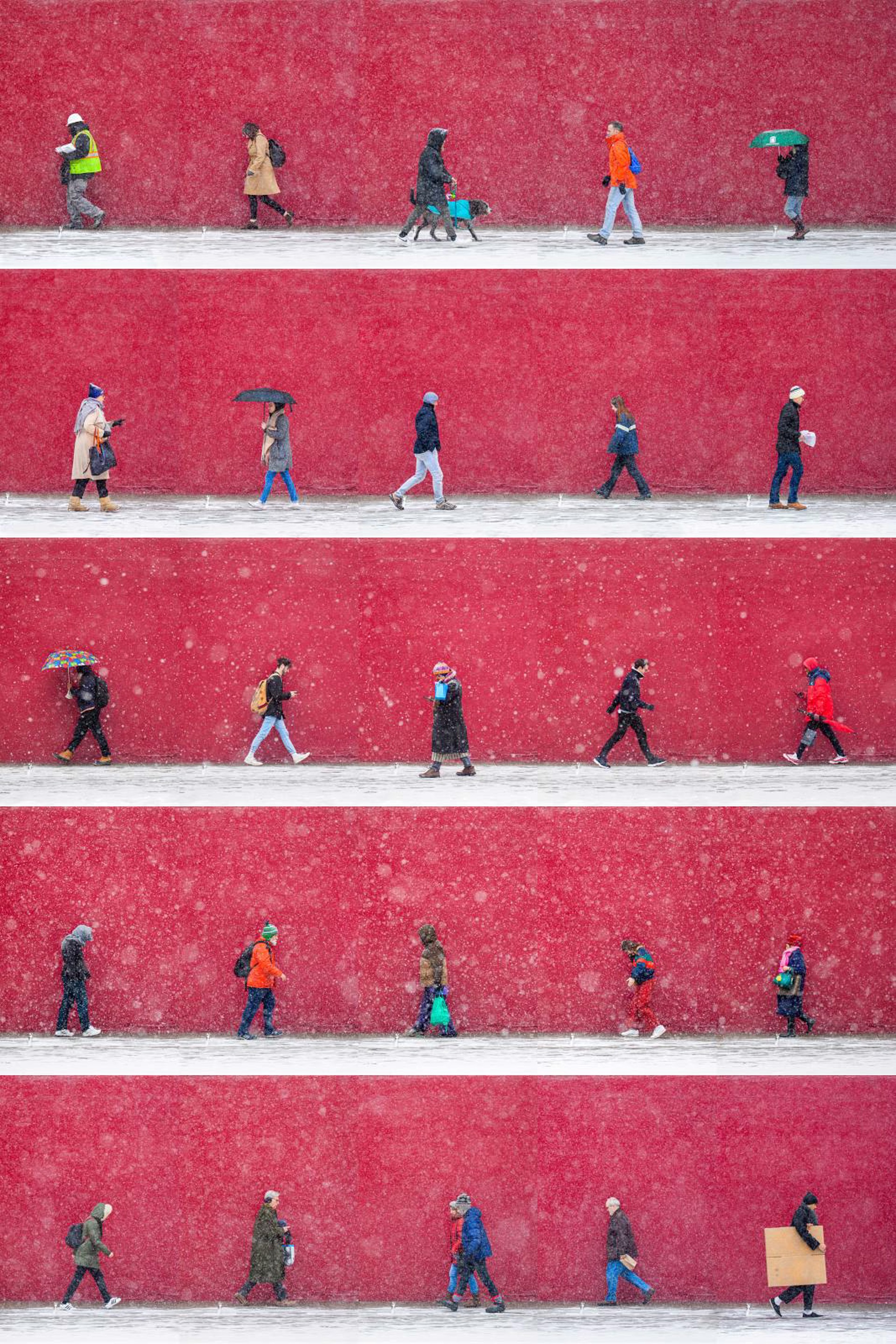 Time Lapse. Snow Day, West Village by Xan Padron