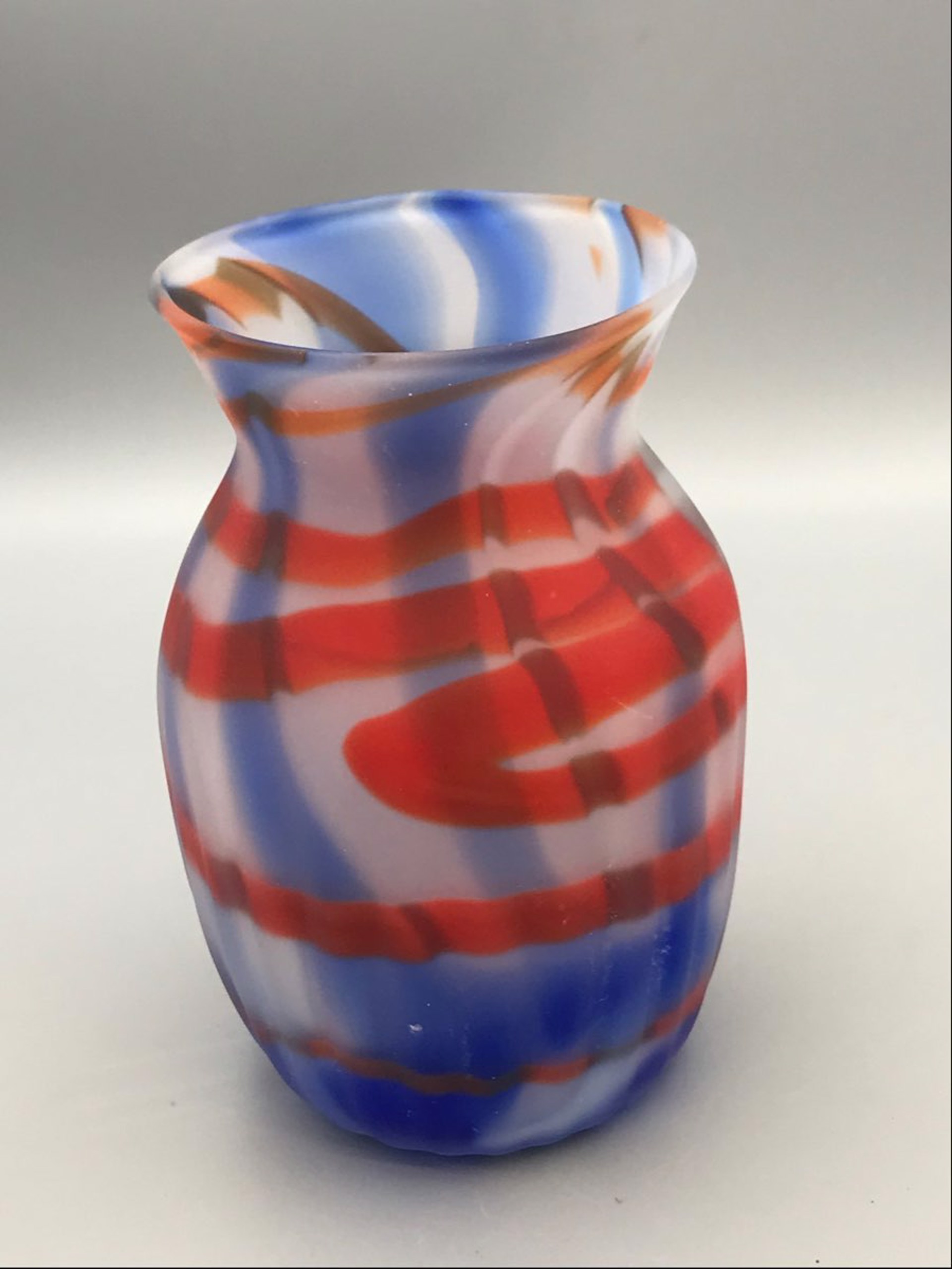 Blue and Red Vase by Rene Culler