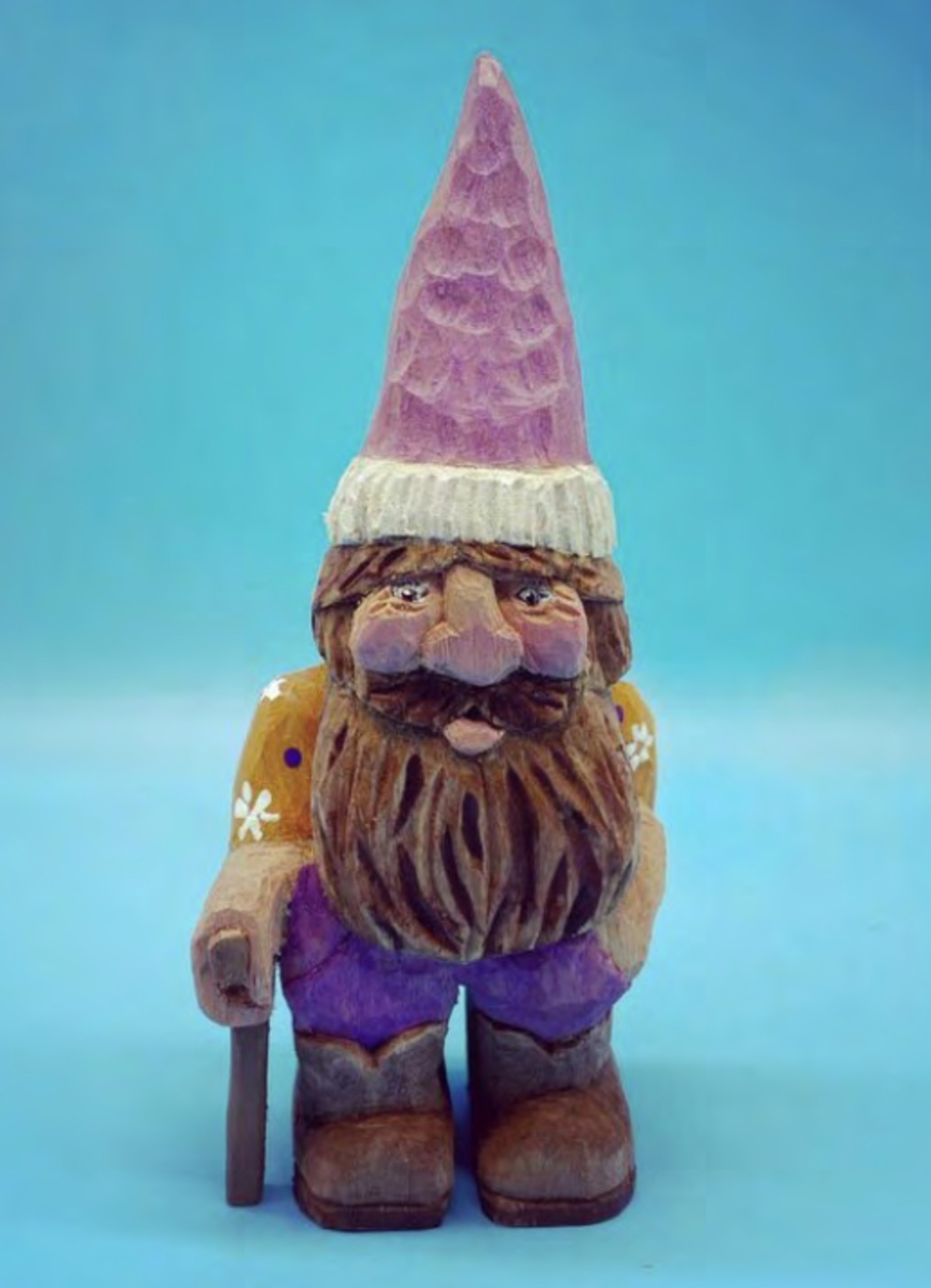 7 Gnome Purple with Cane by Jeanne Mahan