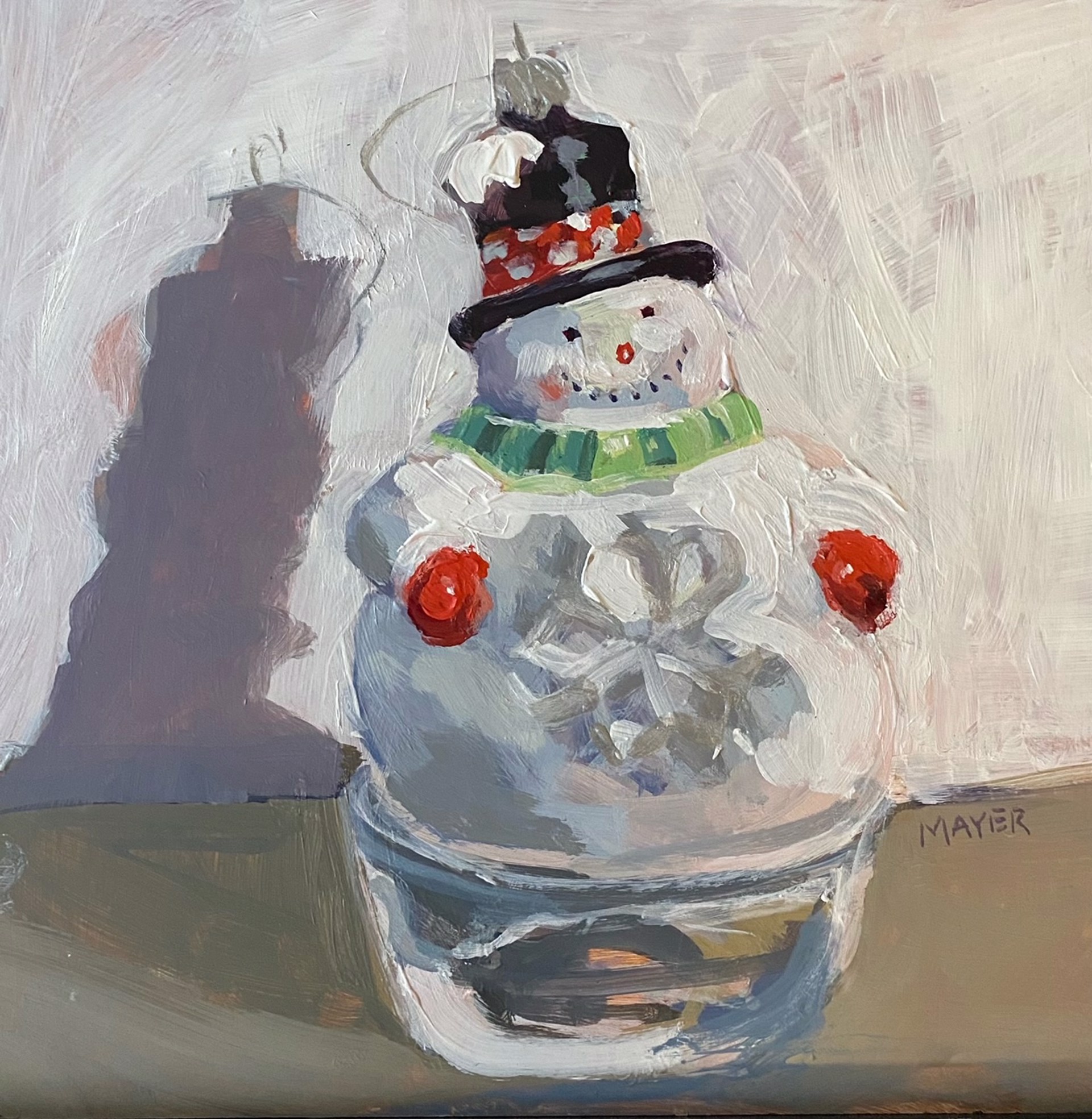Snowman Ornament by Maggie Mayer