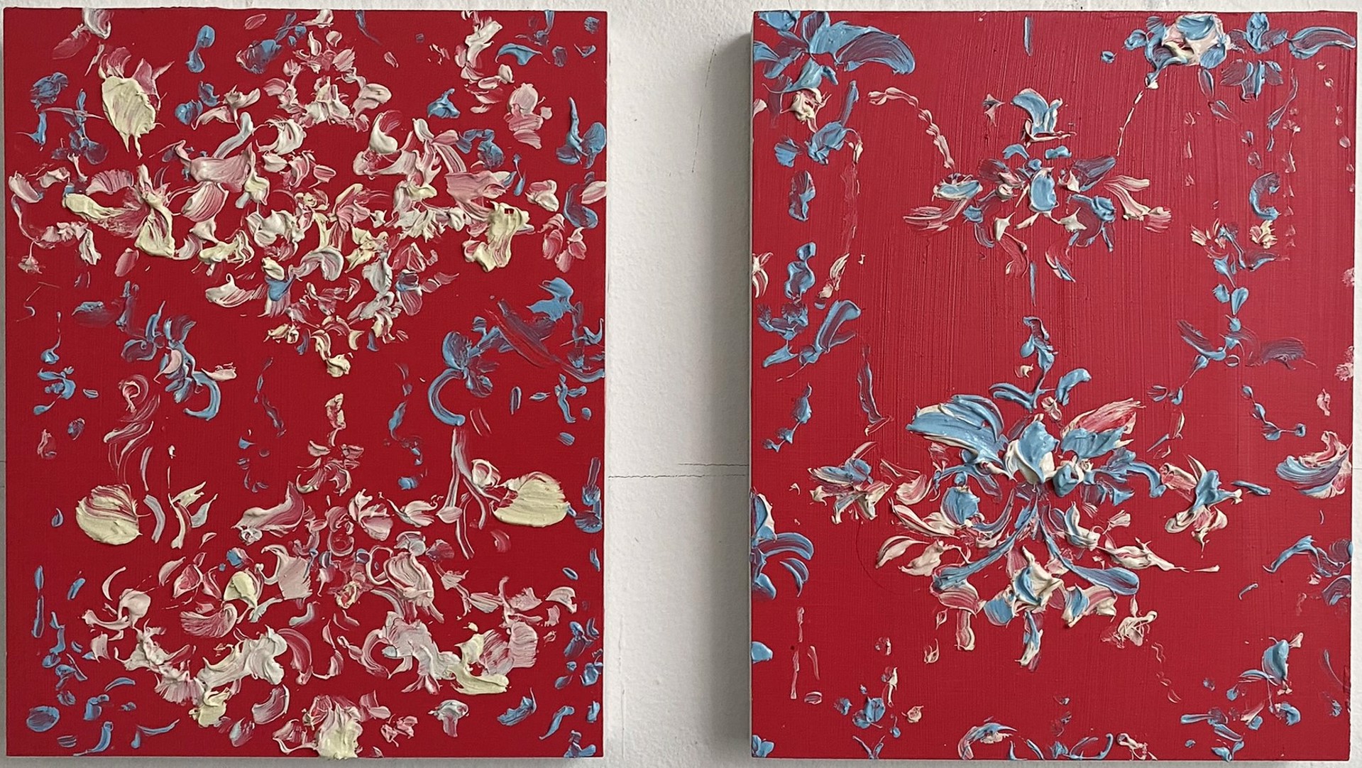 Red Diptych by Tess Michalik