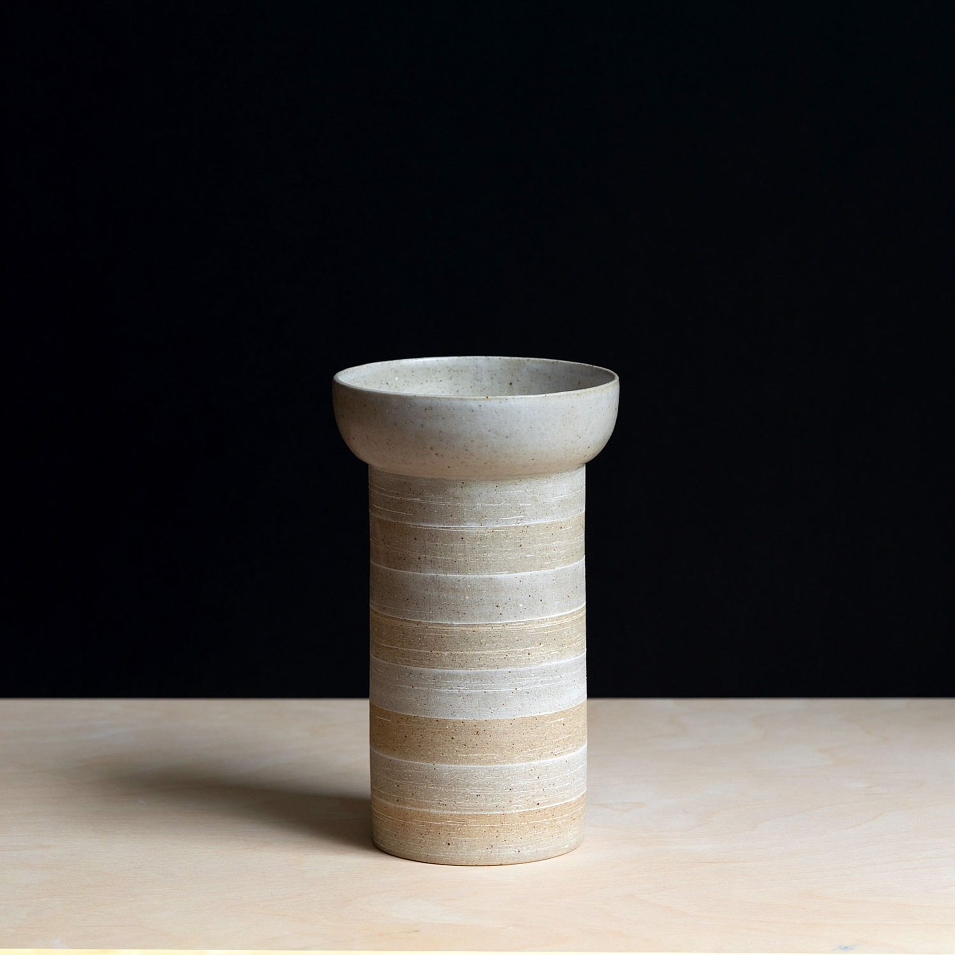 Columnar Vase With Fluted Rim by Amanda Sue Rope