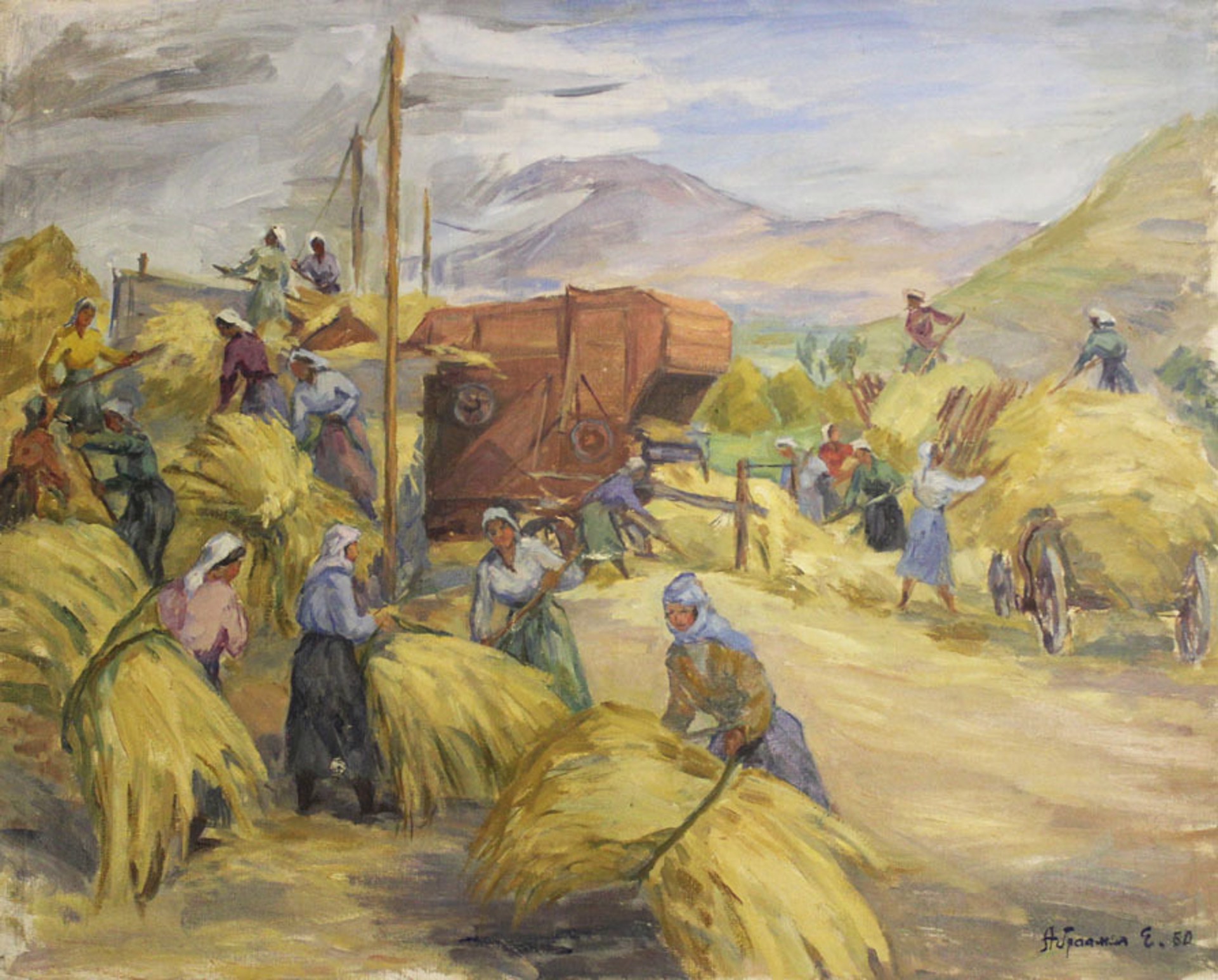 Hay Stackers by Elena Abramyan