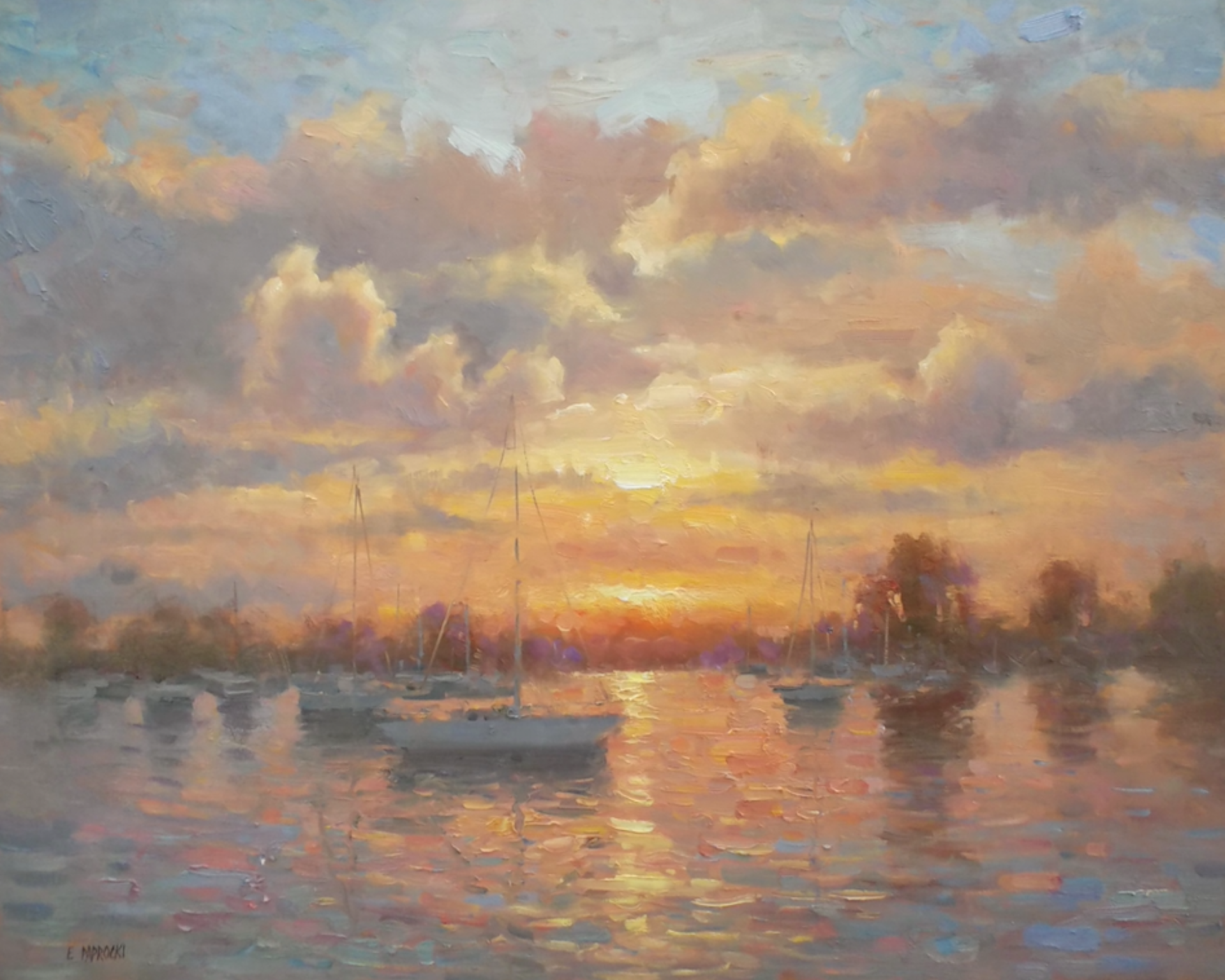Harbor Sunset by EJ Paprocki
