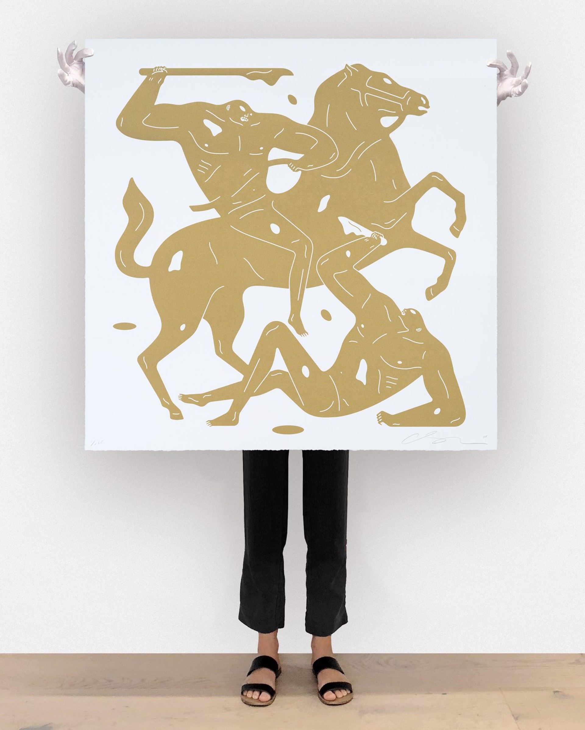 Into The Night MMXXI (Gold/White) (6/125) by Cleon Peterson