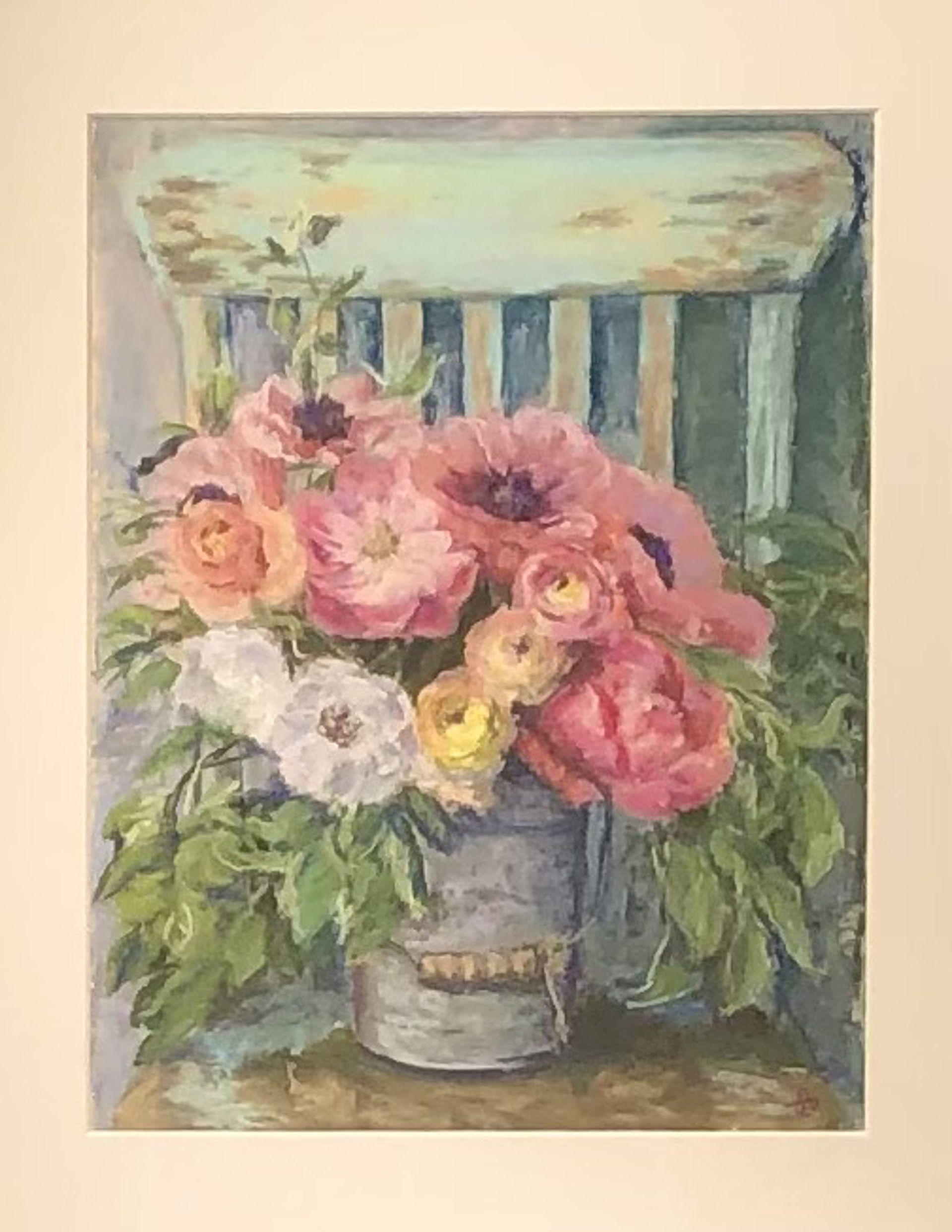 Flowers and Chair by Fannie Olsen