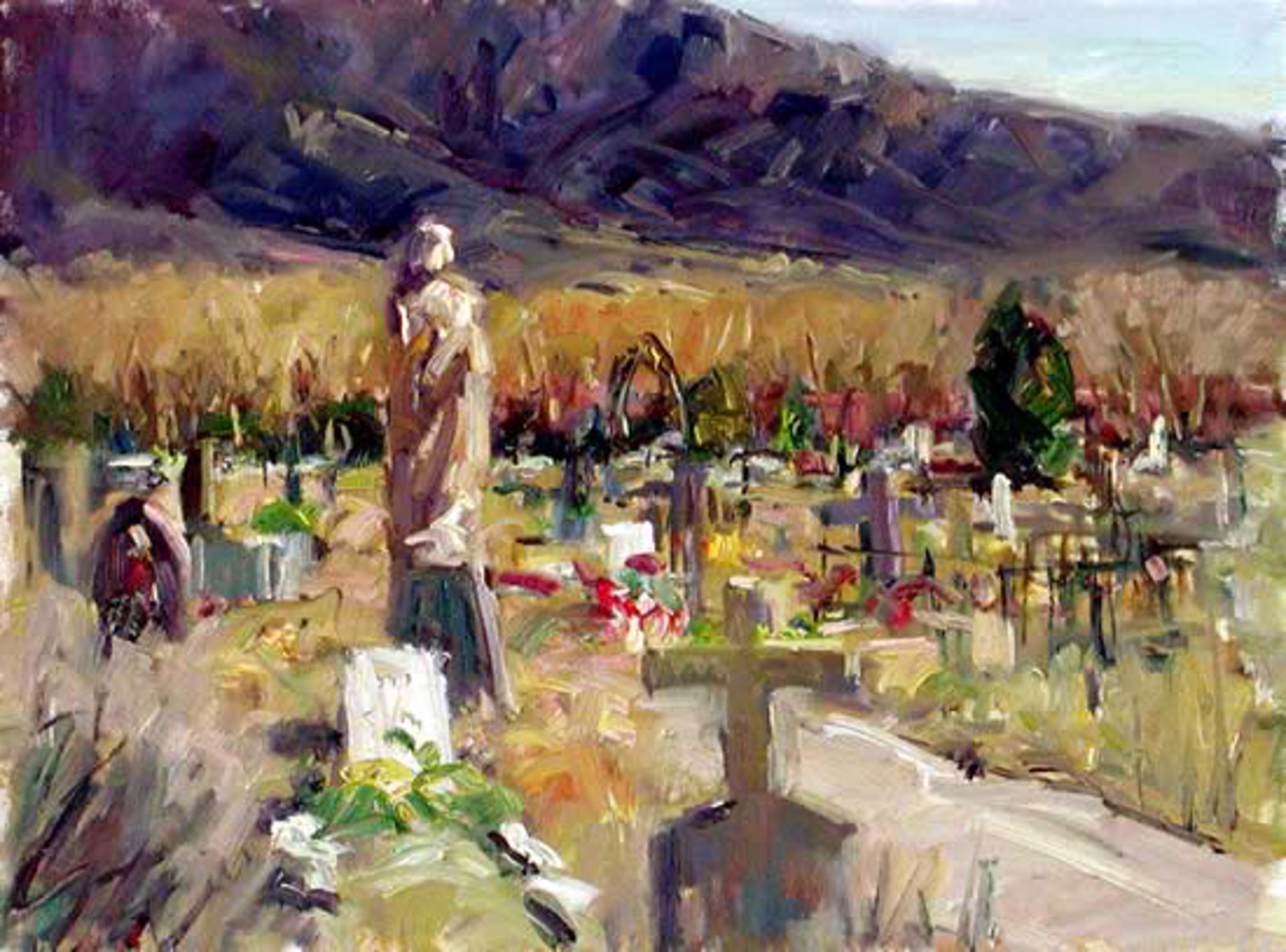 Cemetery Near Corrales, NM by Joe Orr