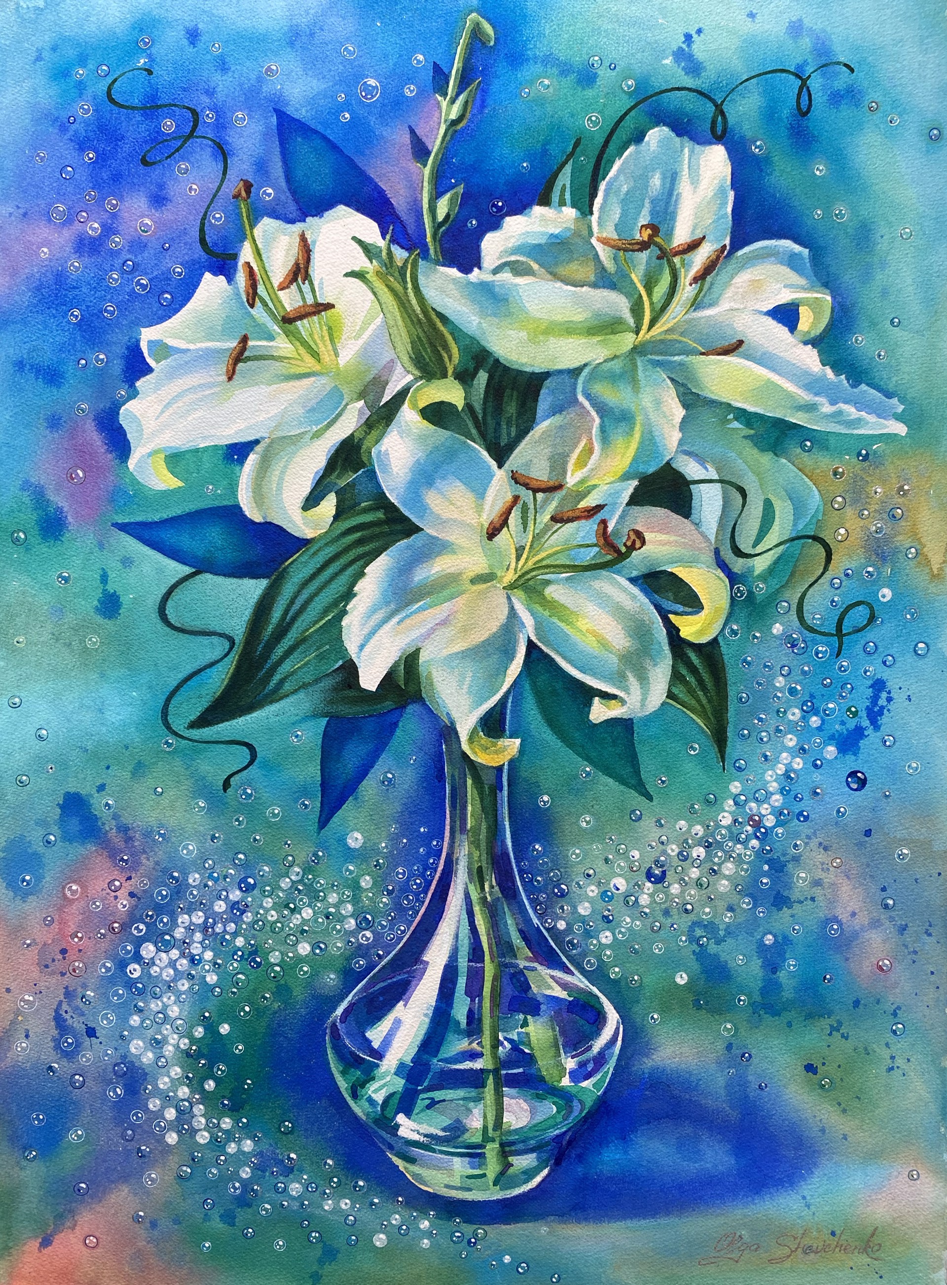 White Lilies by Olga Shevchenko