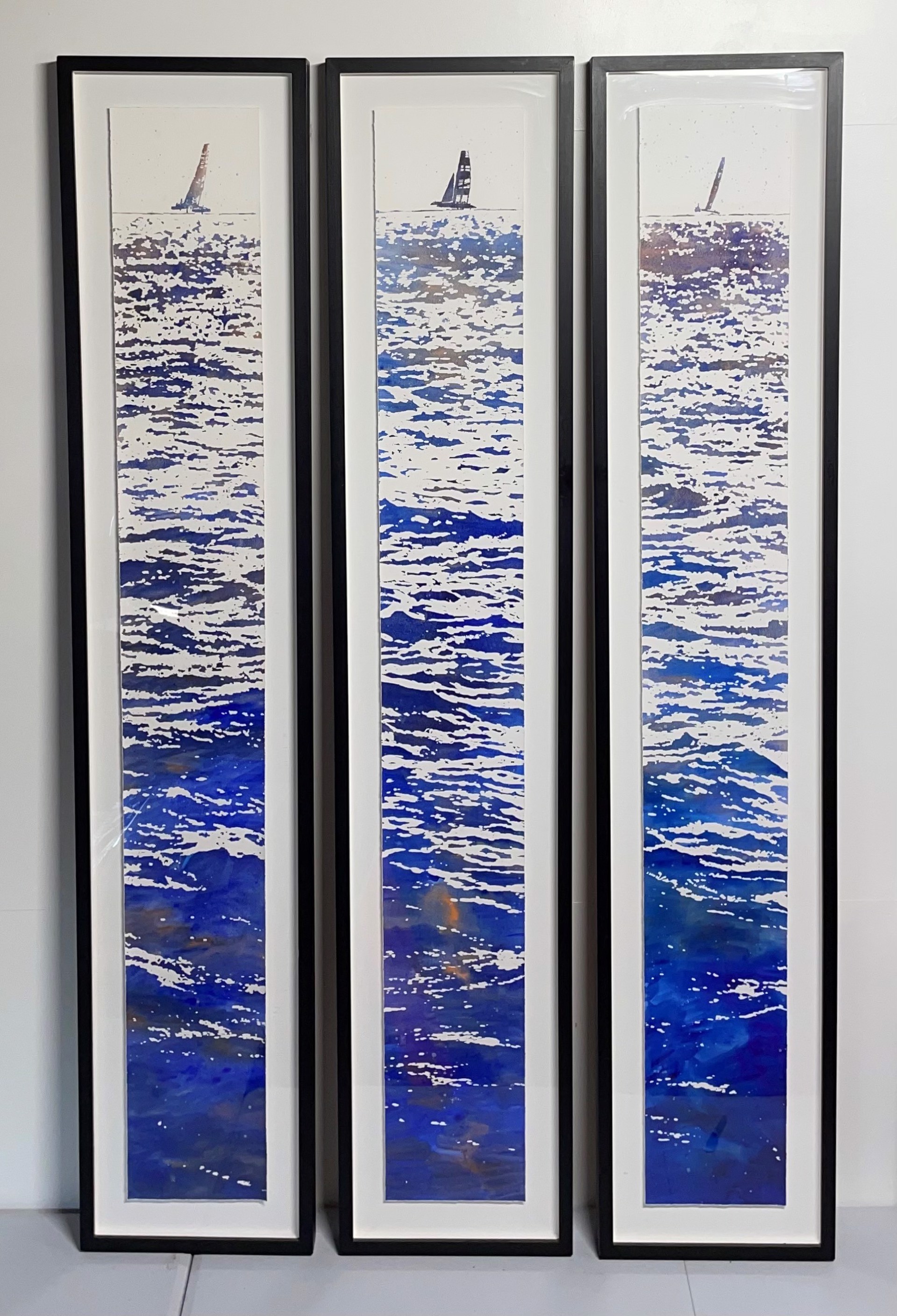 Sailing Triptych(Individual Panels) by Jeremy Houghton