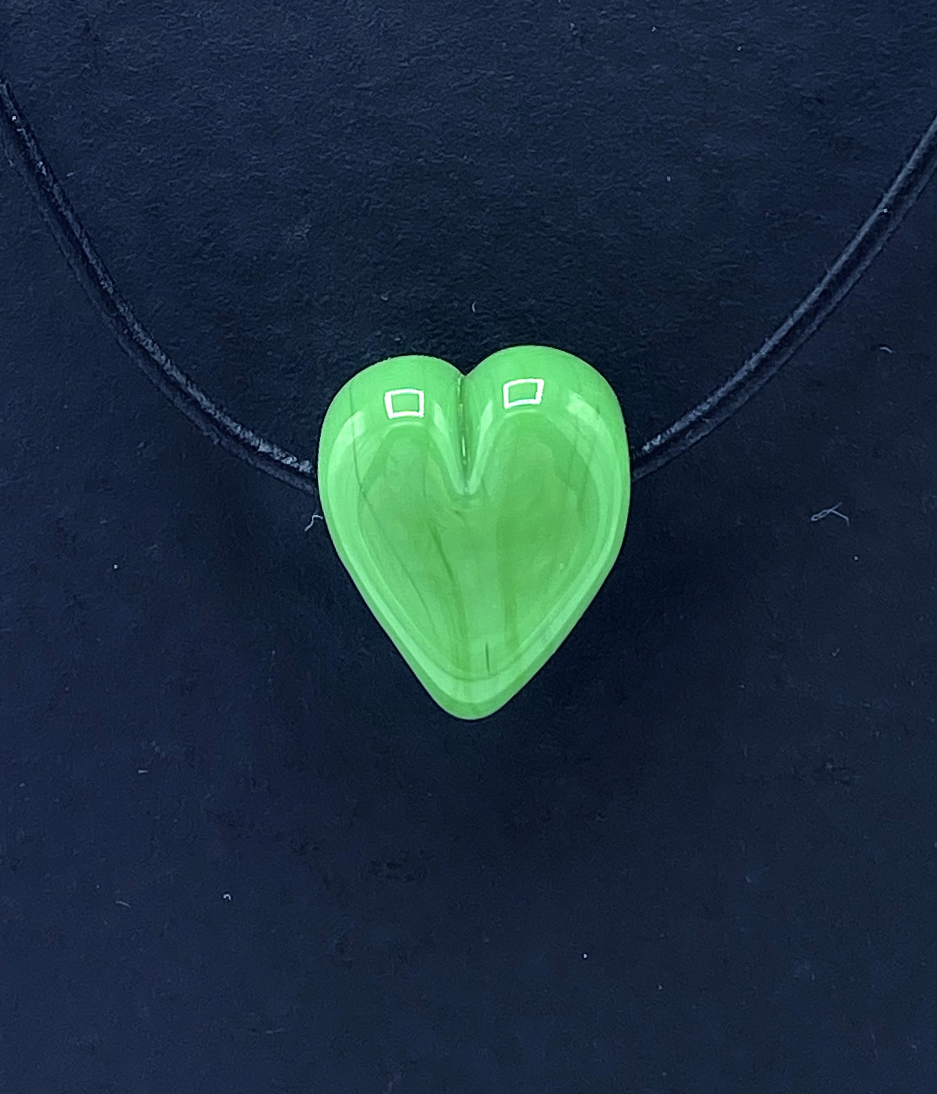 Green Heart Necklace by Emelie Hebert