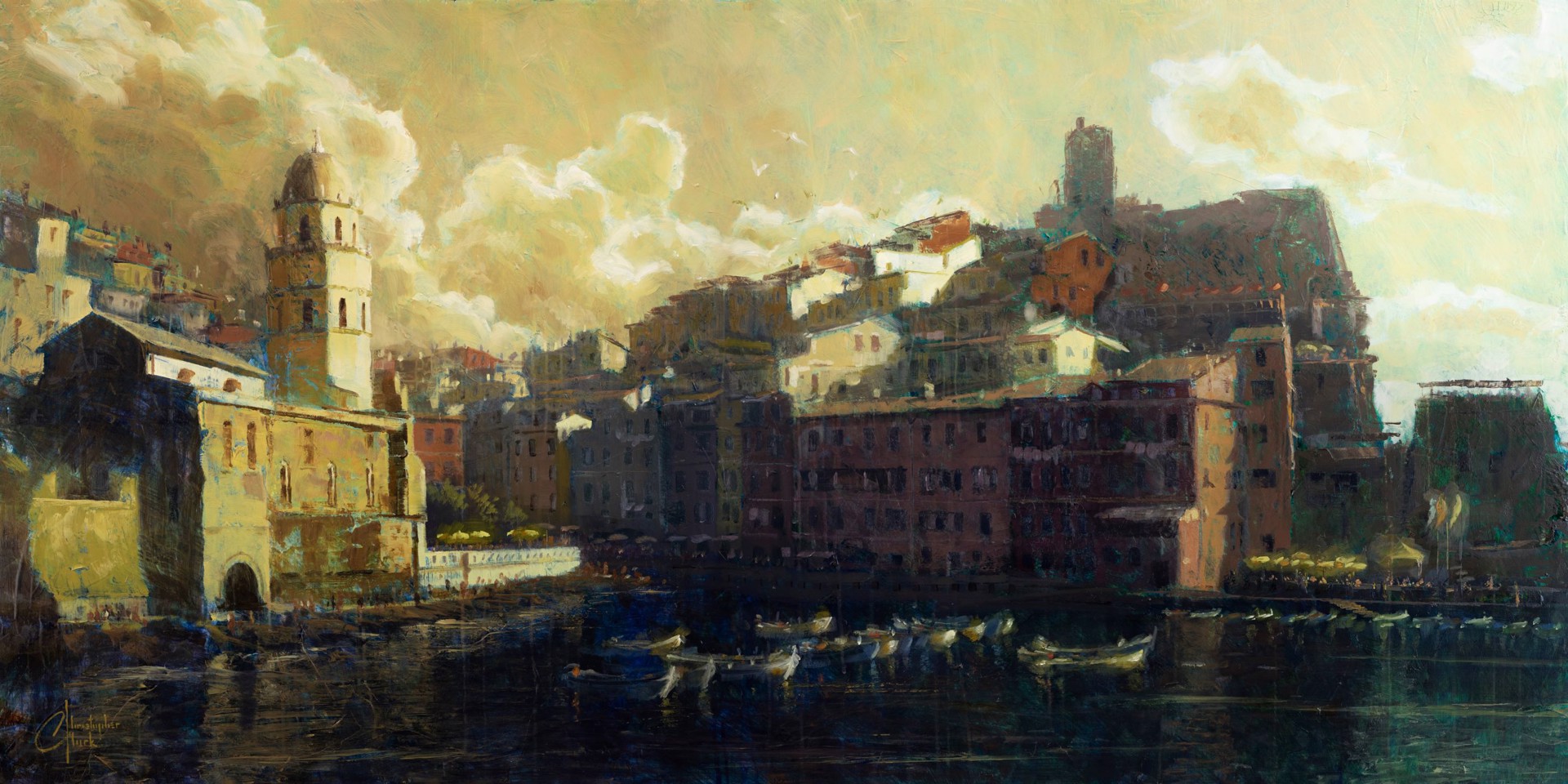 Vernazza Harbor by Christopher Clark