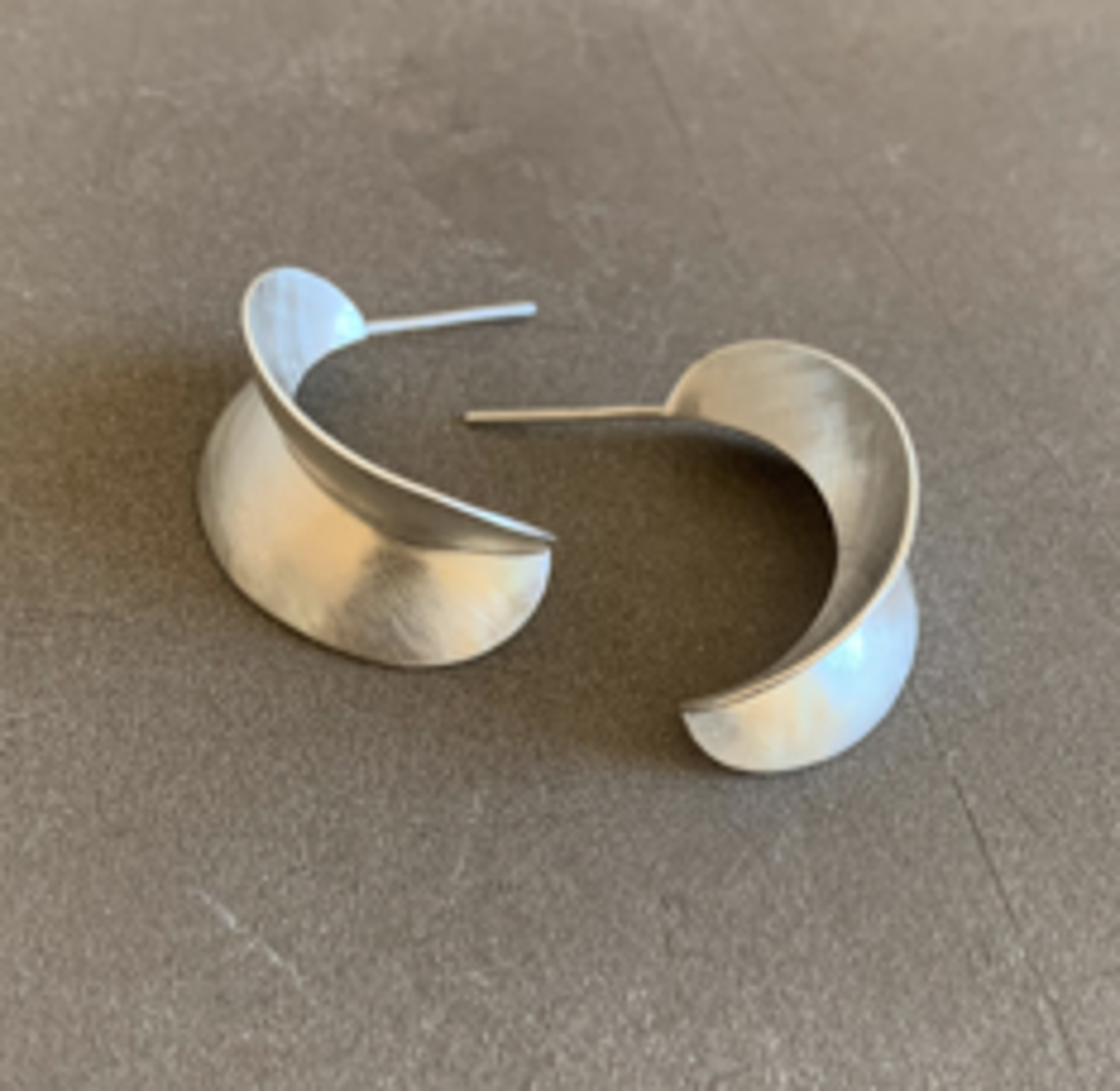 Small Fold Hoops Sterling Silver by Audrey Laine