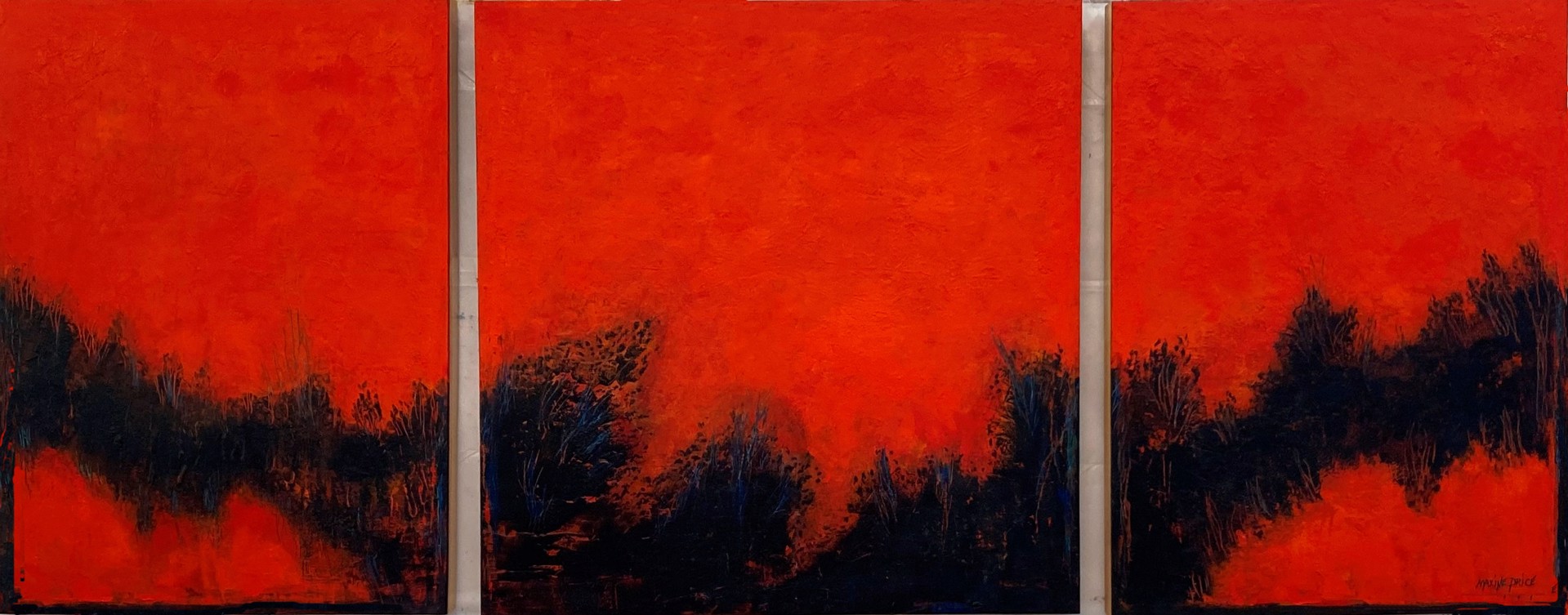 Dawn at Black Creek (Triptych) by Maxine Price
