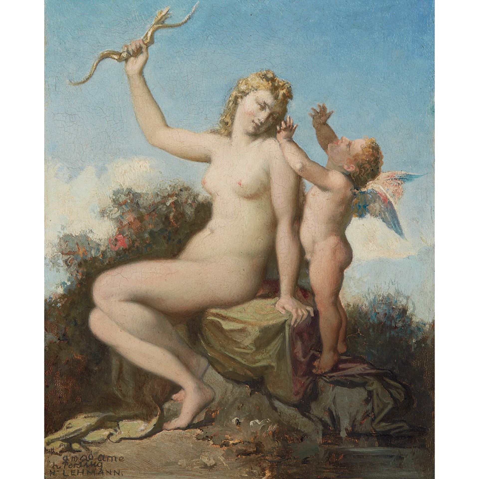 VENUS AND CUPID by Henri Lehmann