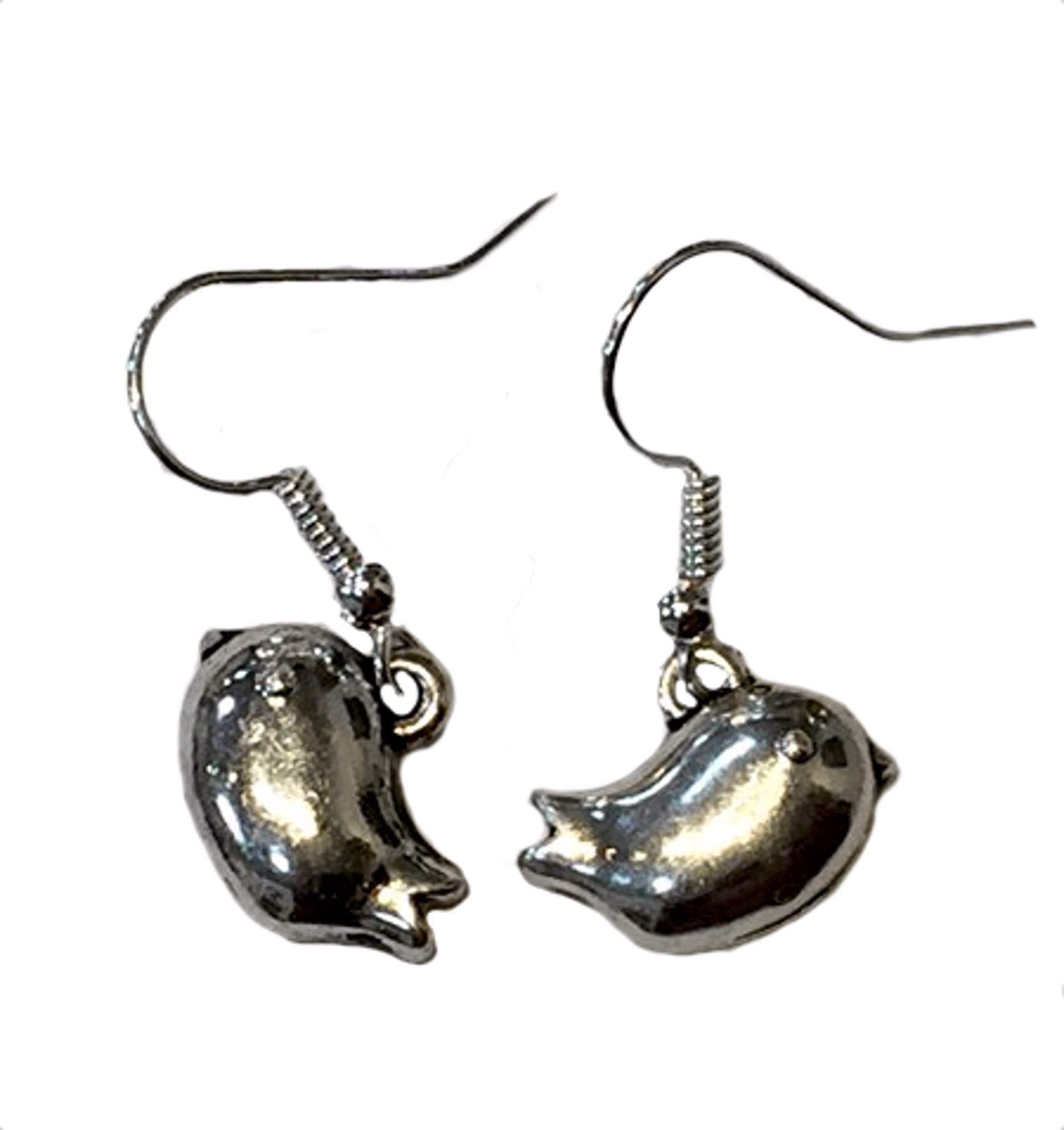 Earrings-Plump Birds  by Indigo Desert Ranch - Jewelry