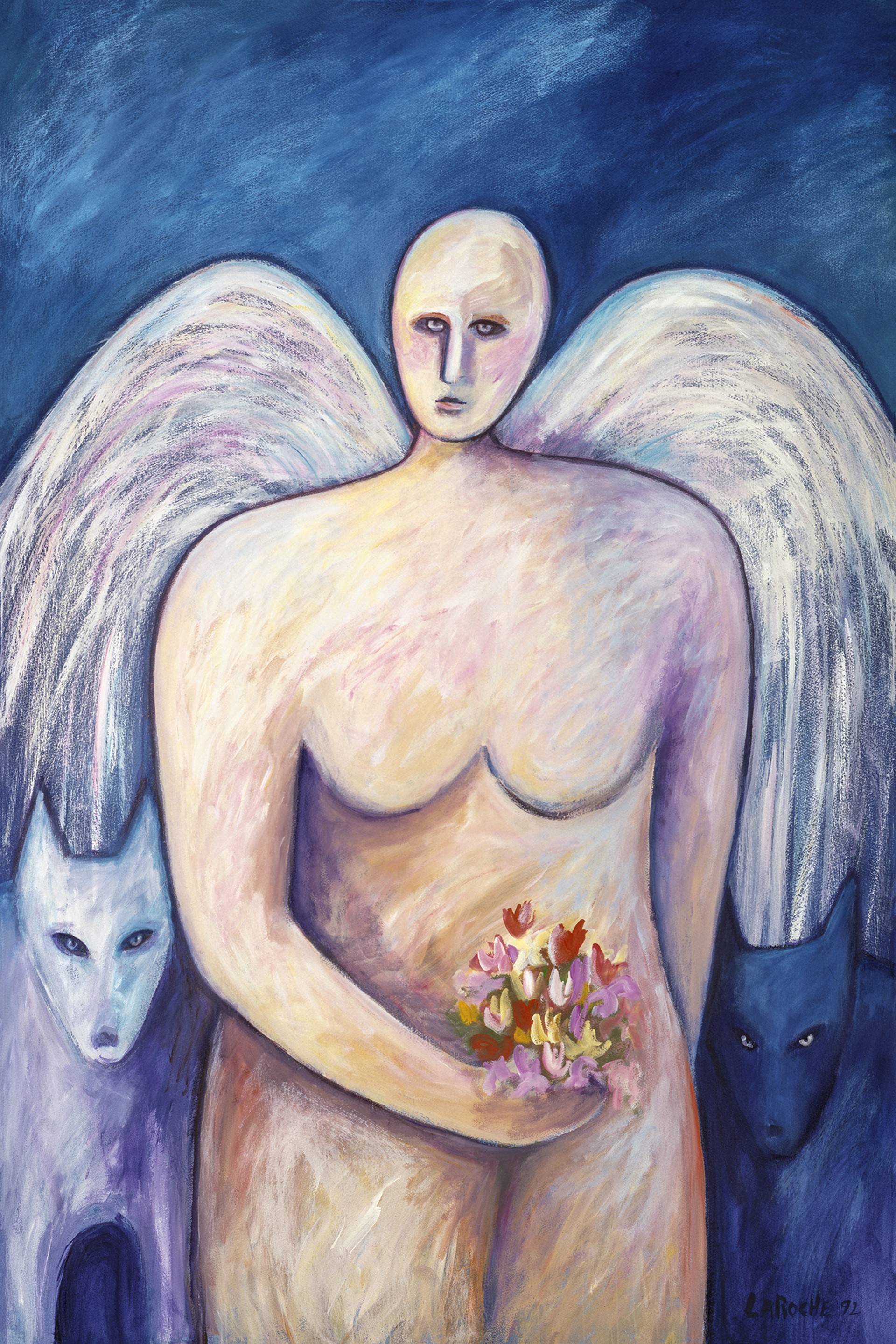 Angel with Flowers by Carole LaRoche
